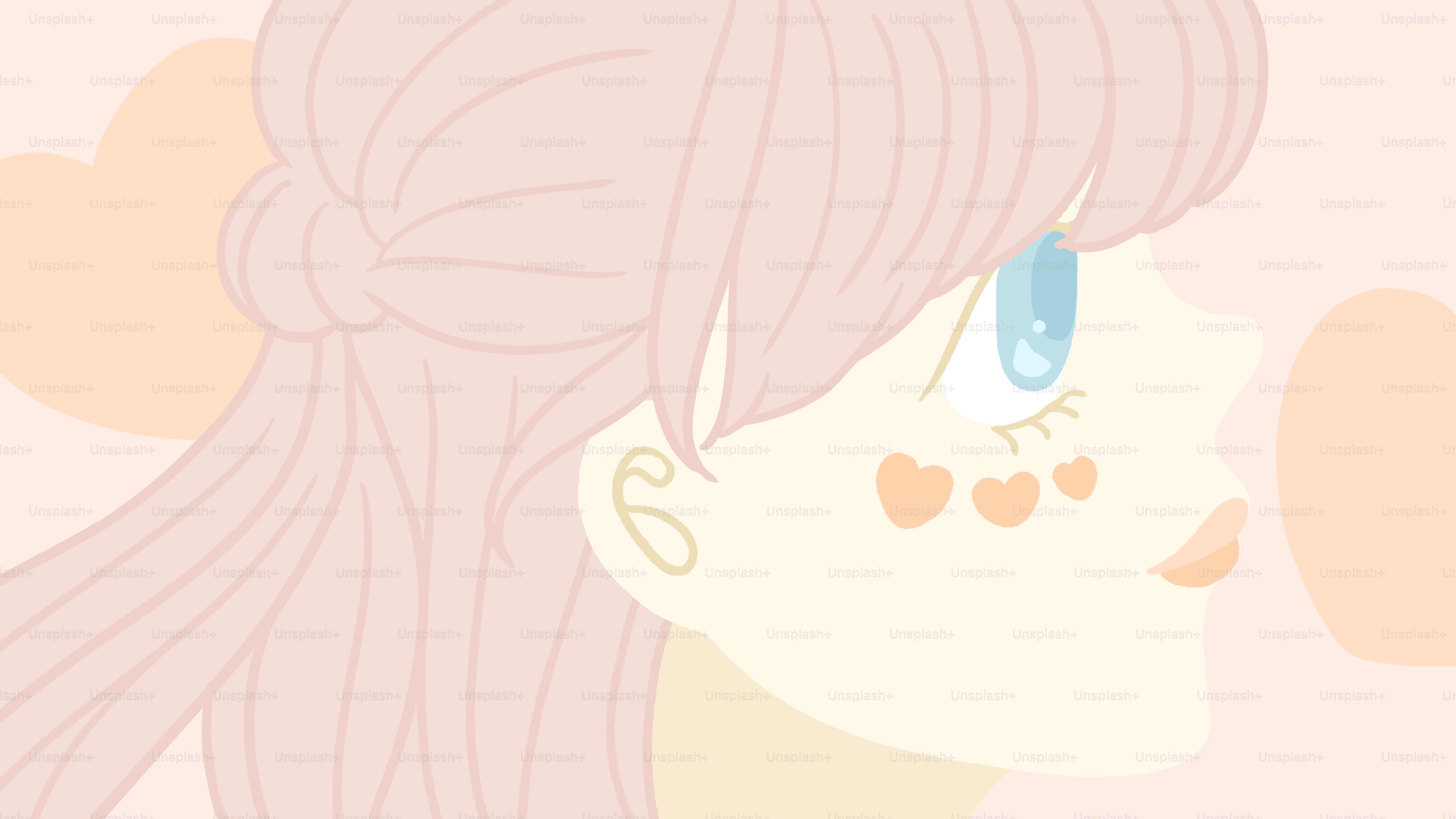 Une fille avec des décorations en forme de cœur sur le visage. vectoriel –  Image de Esthétique sur Unsplash, image size:3000x1688