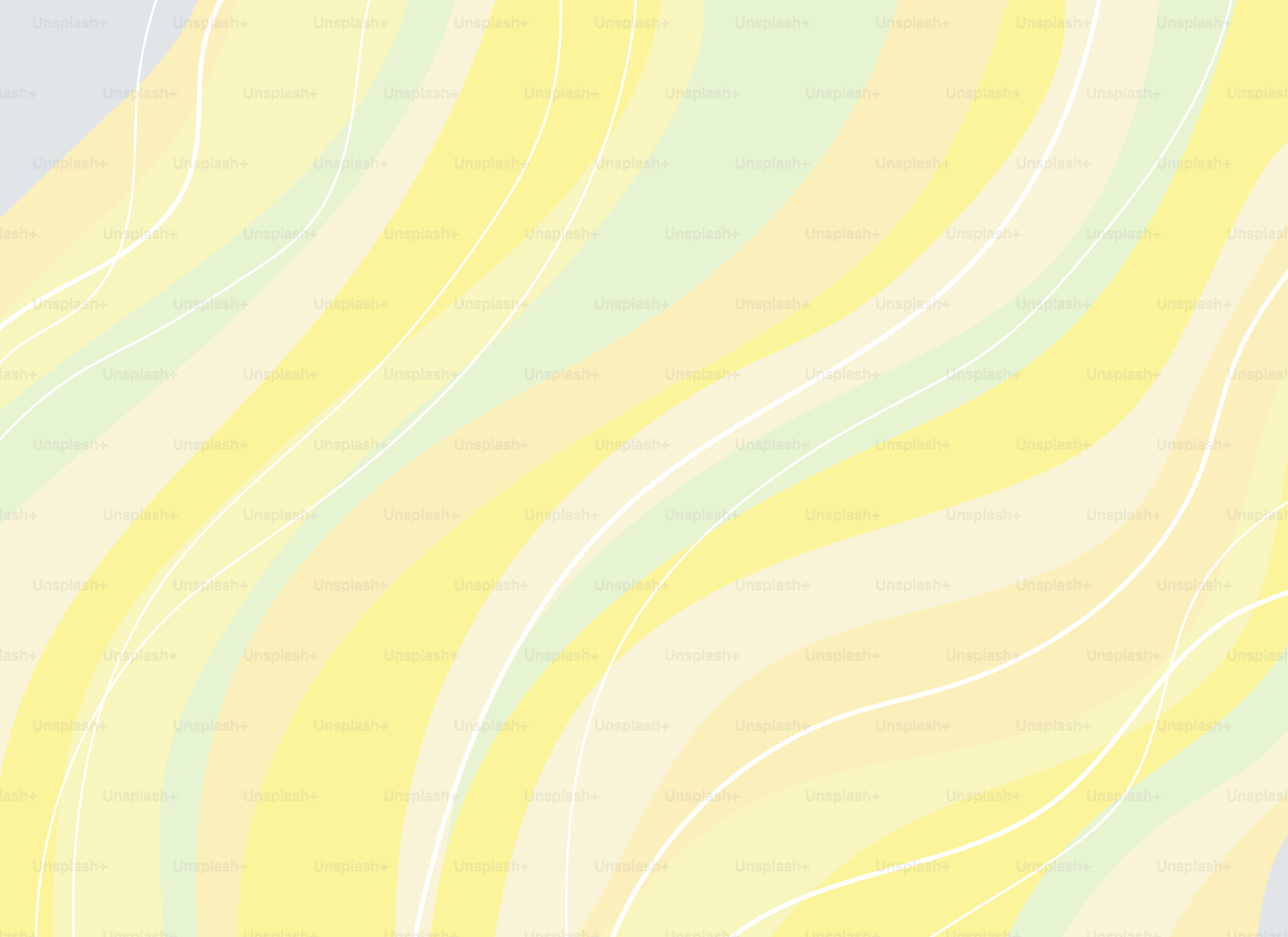 노란색과 파스텔 물결 모양의 선들이 배경을 이룹니다. 벡터 – Unsplash의 배경화면 이미지, image size:3000x2182