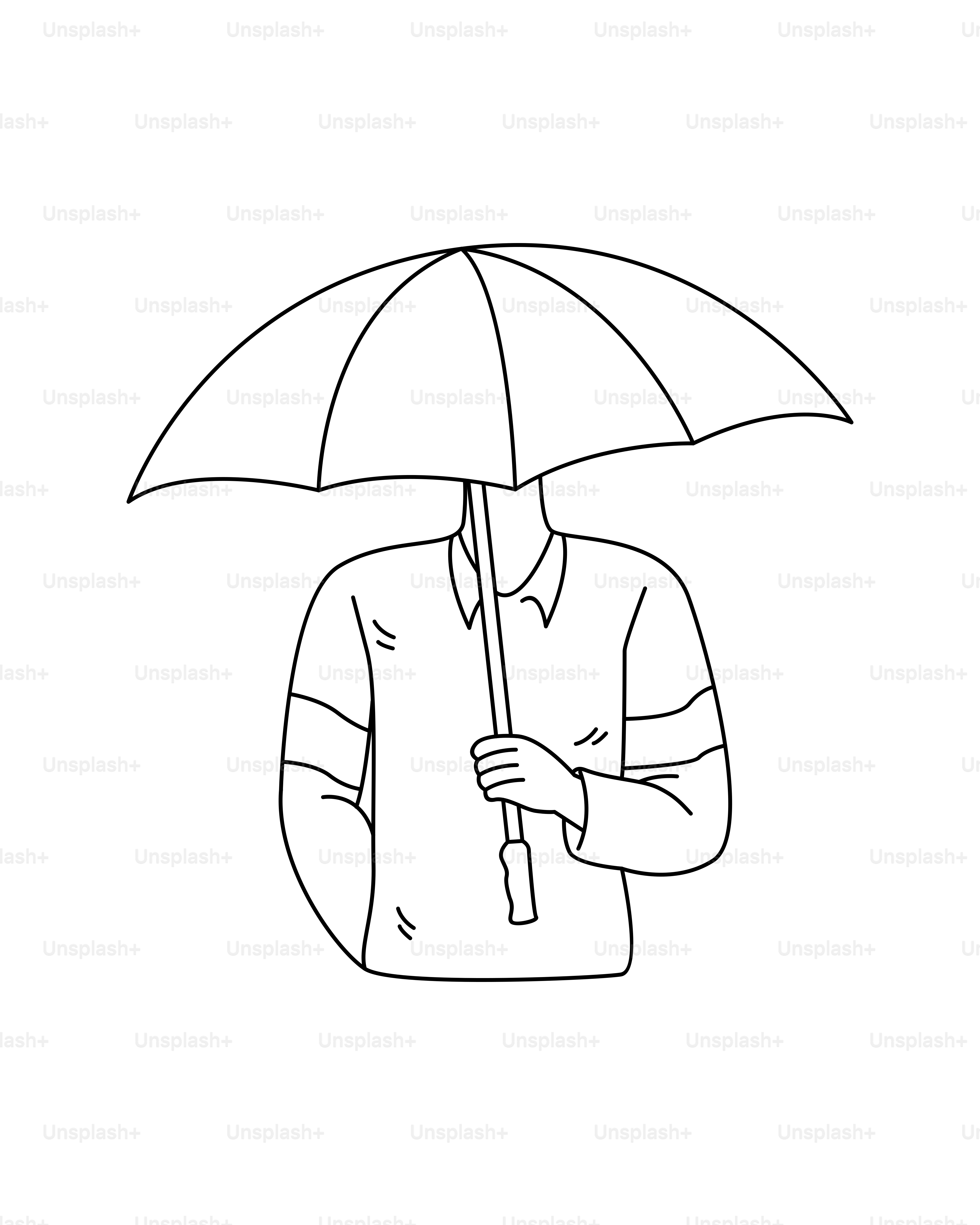 Una persona sosteniendo un paraguas.