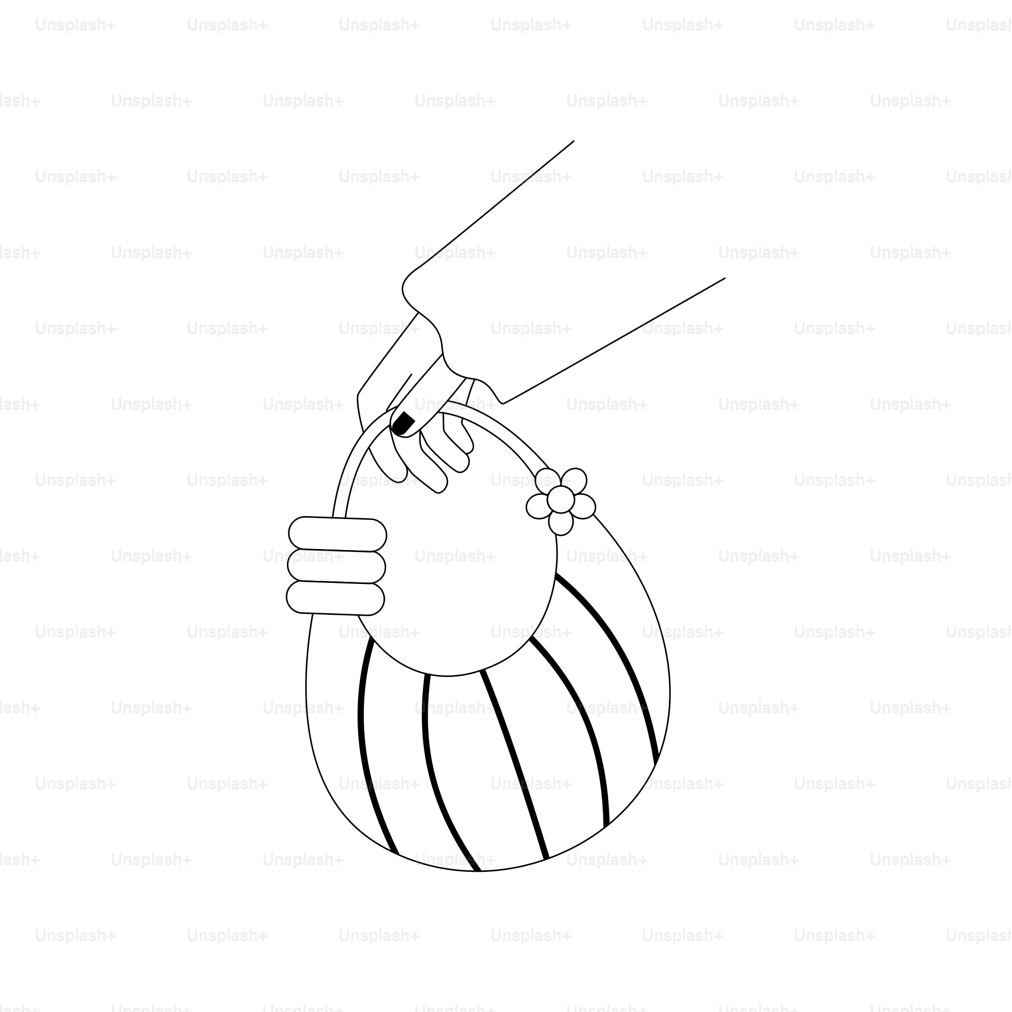 Una mano tiene una borsa con dettagli decorativi. vettoriale – Immagine di  Illustrazione su Unsplash, image size:3000x3000