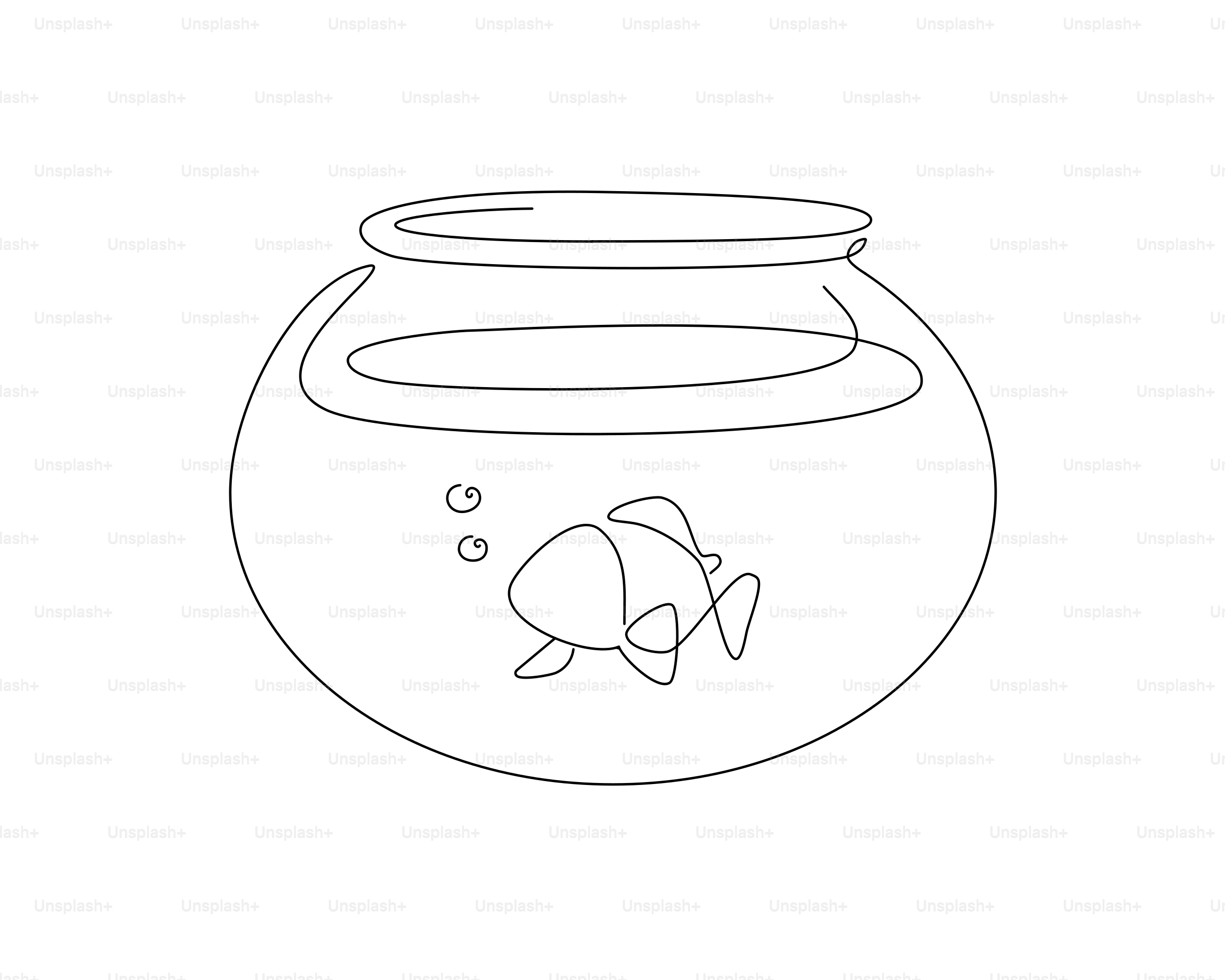 A fish is in a bowl of water.