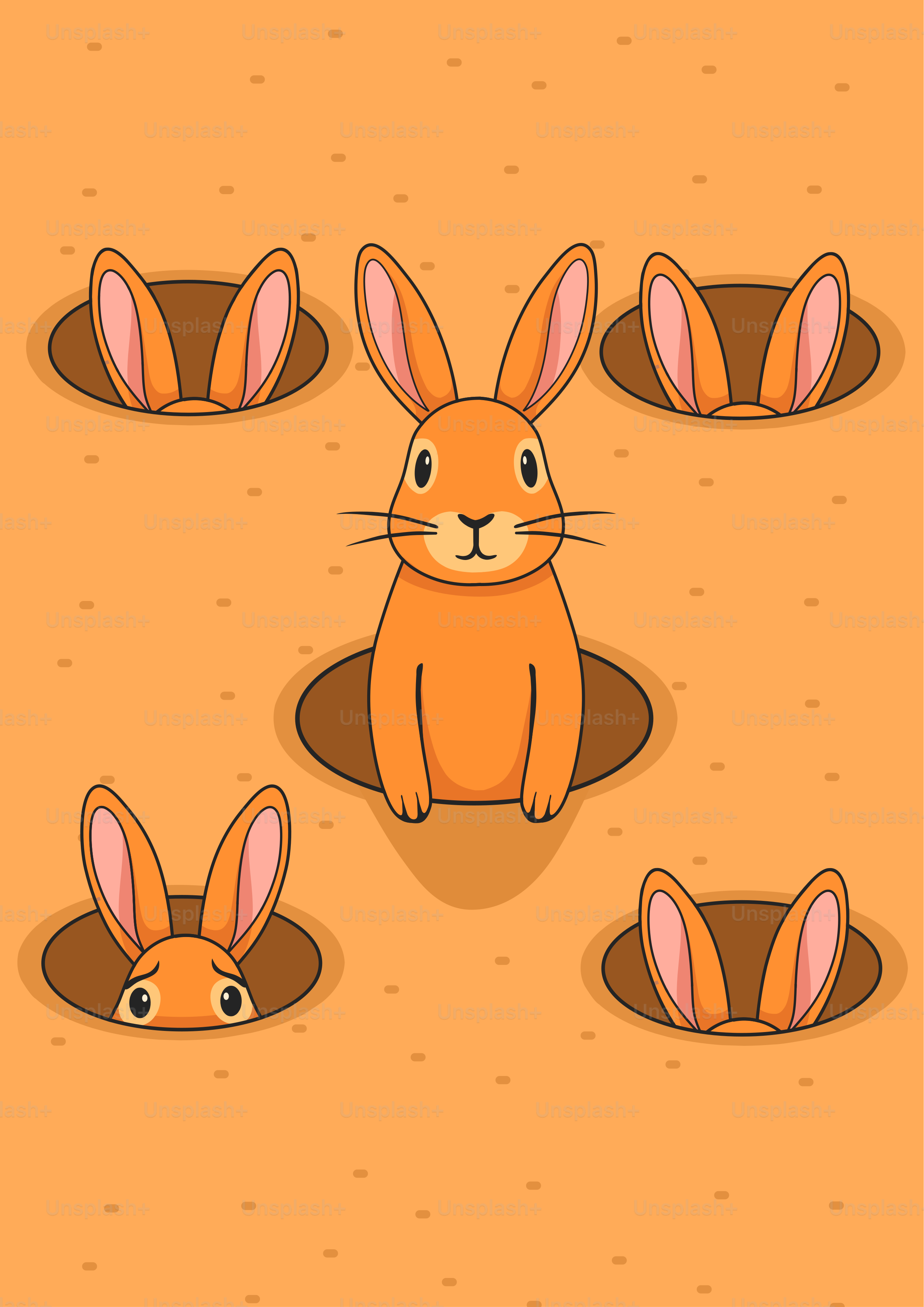 Un gruppo di conigli che mangiano carote in una gabbia vettoriale –  Immagine di Animale su Unsplash, image size:3000x4241