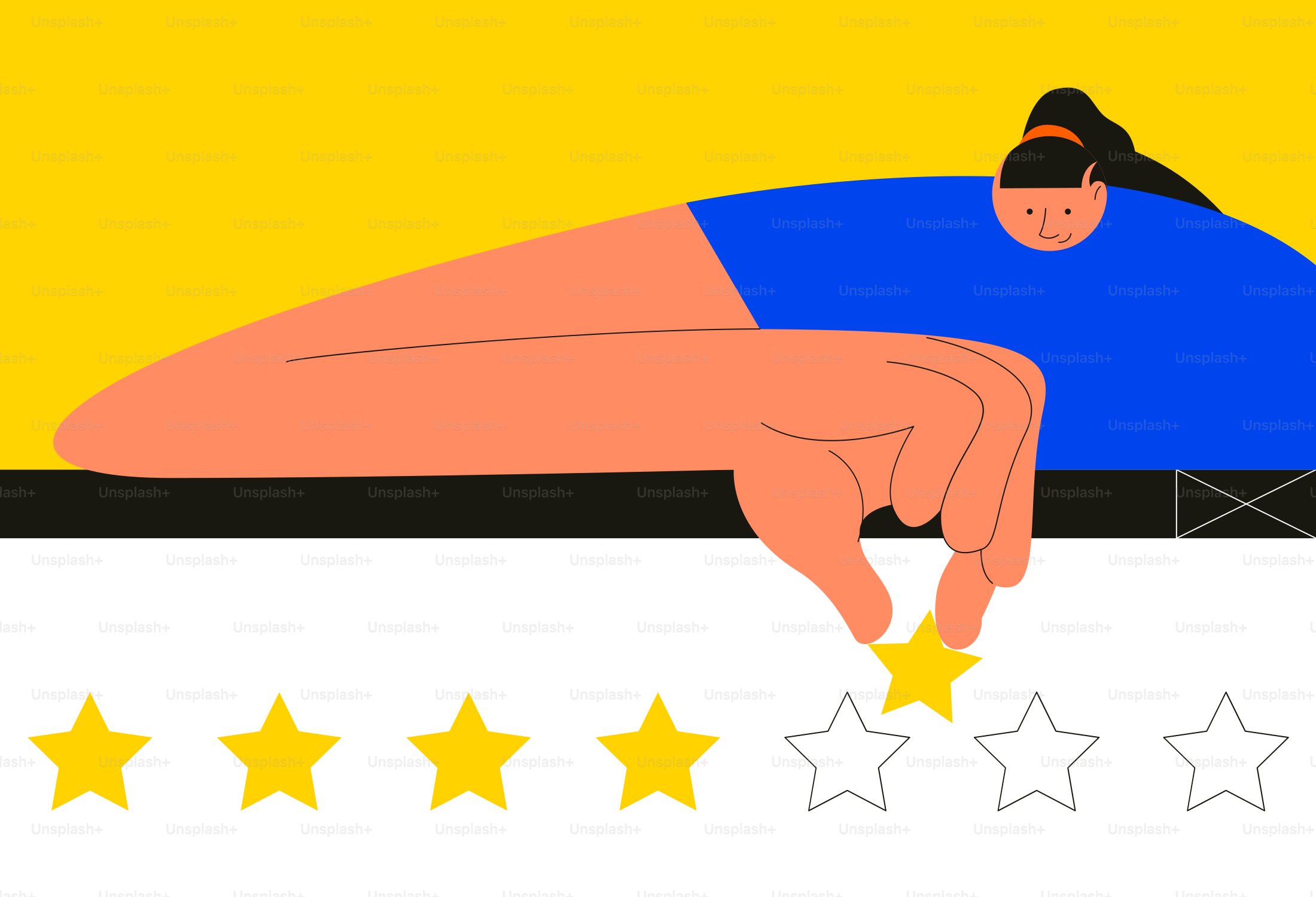 A person giving a star rating.