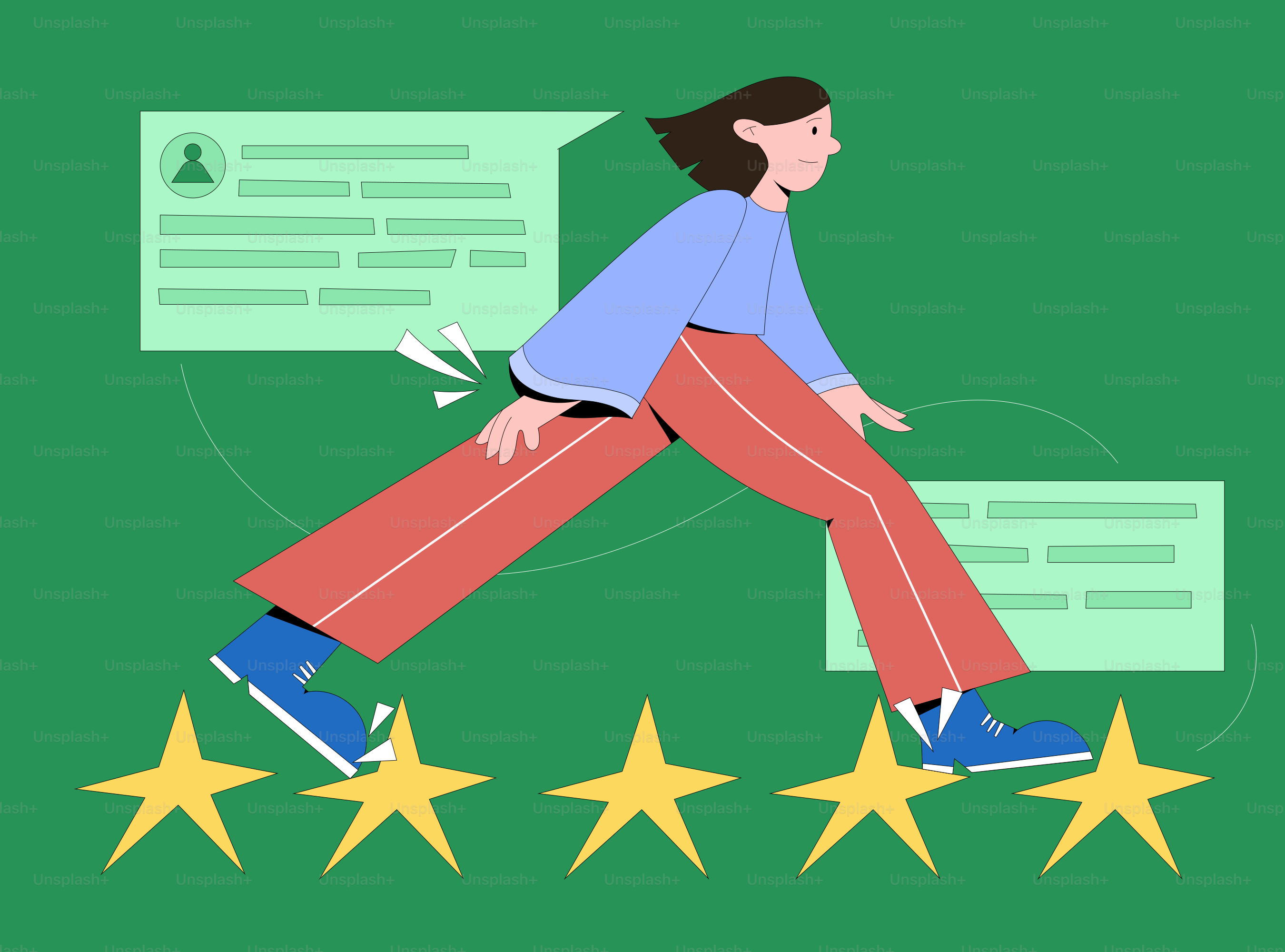 El cliente proporciona feedback, recorriendo el recorrido del cliente.