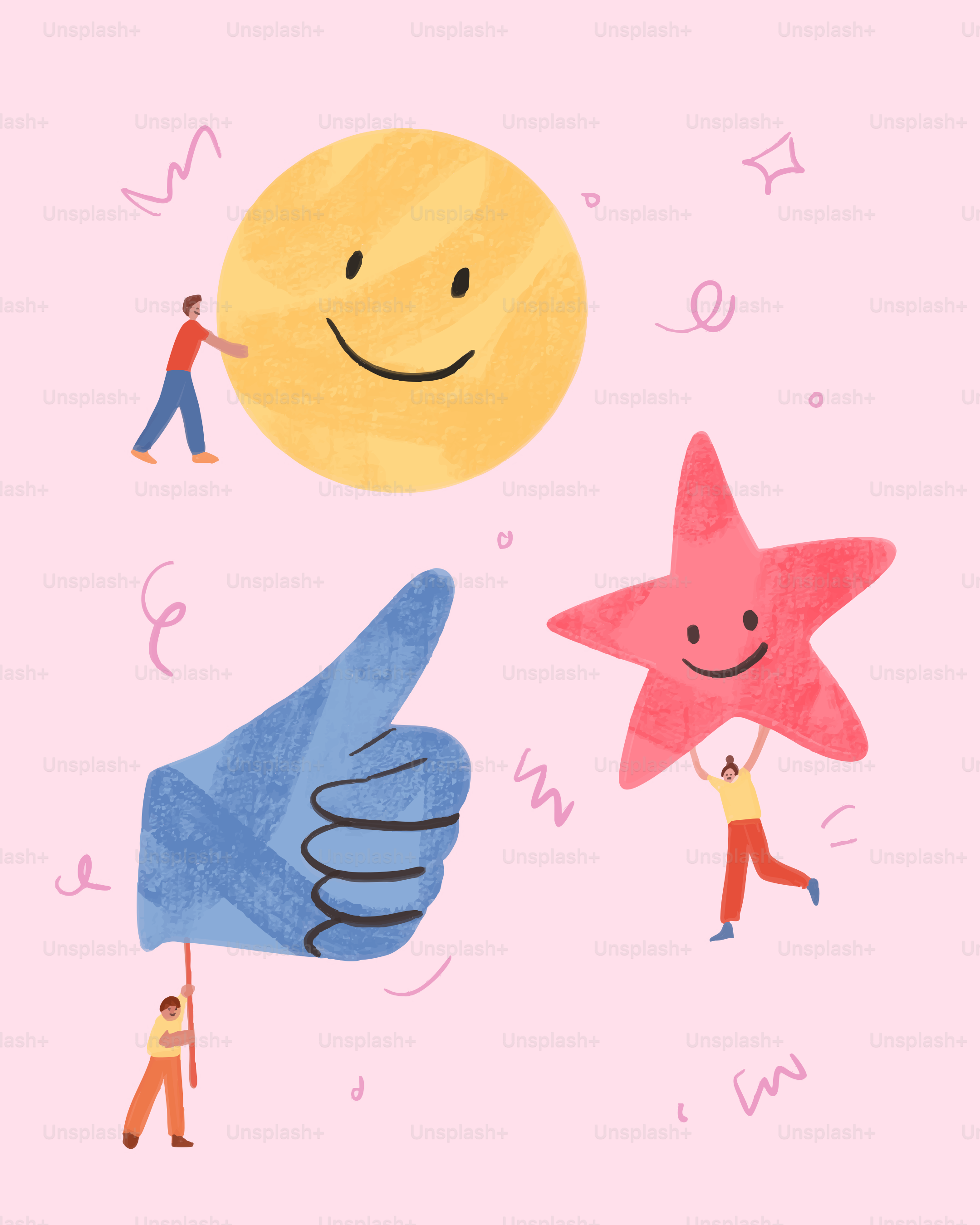 Le persone esprimono felicità, approvazione e successo.