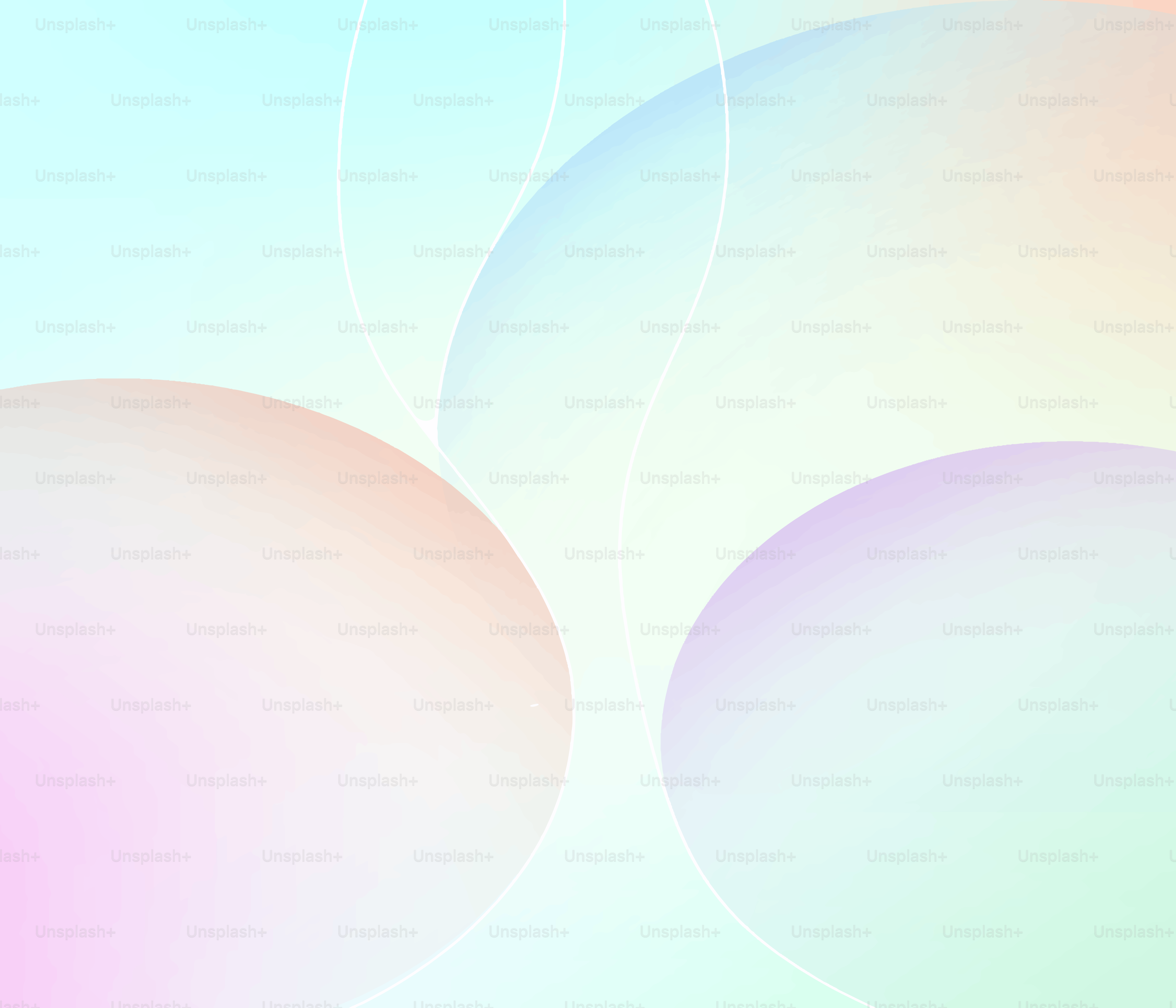 Pastel abstract with floating spheres.