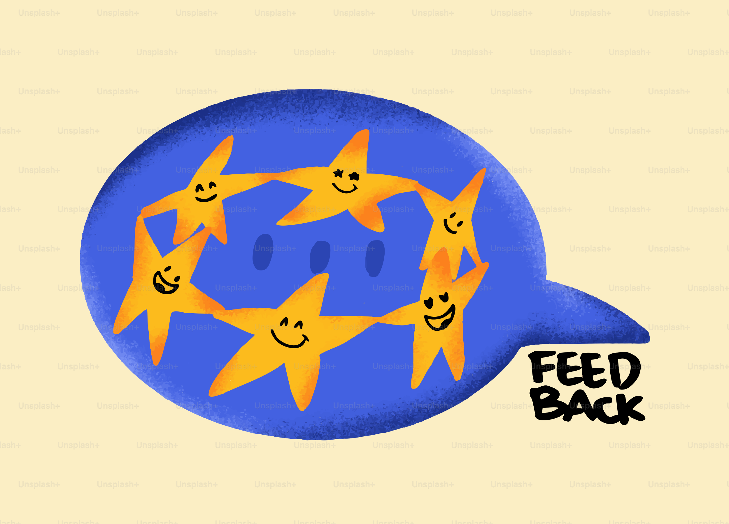 Las estrellas comparten comentarios en un globo de diálogo.