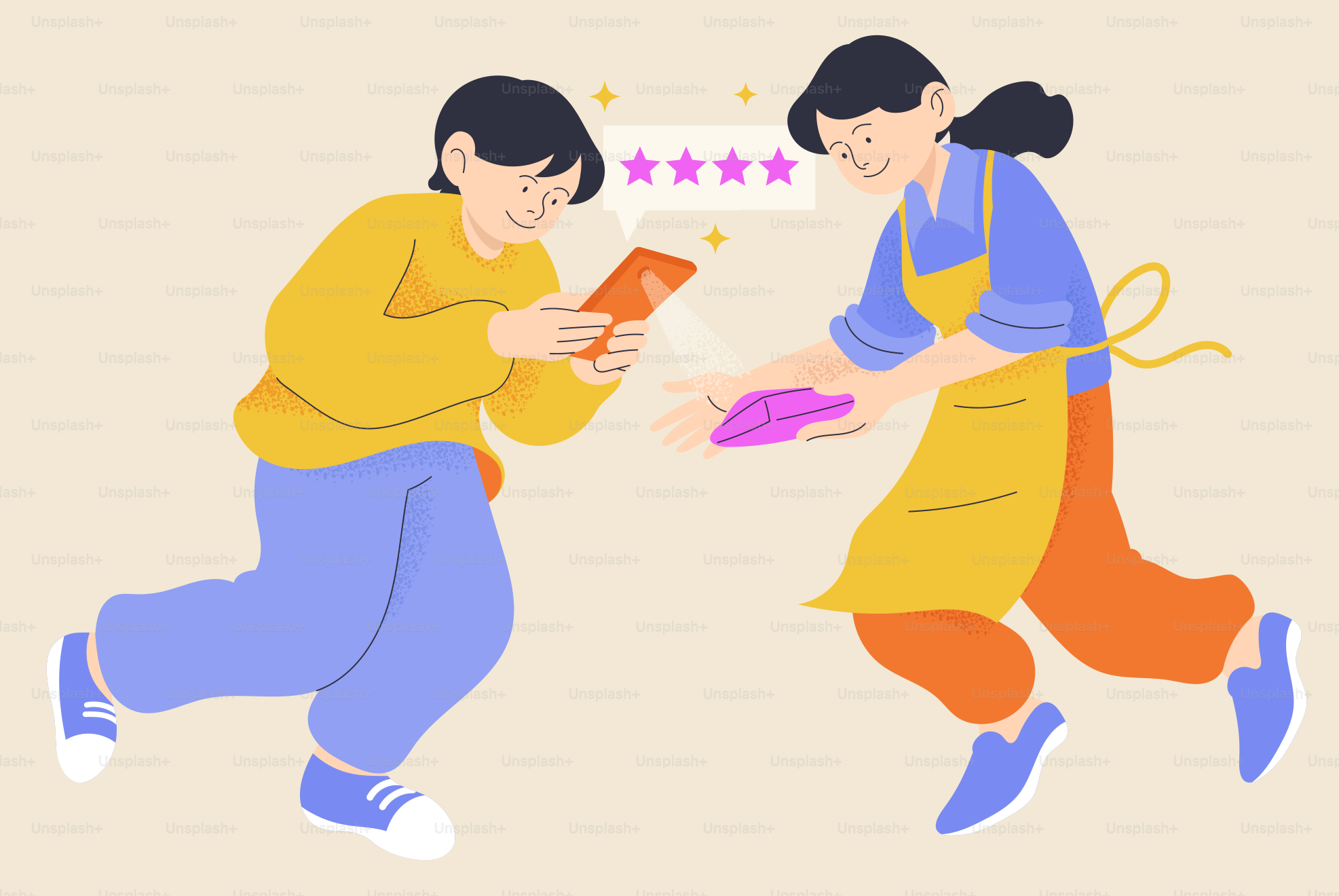 Customer gives great review and rating.