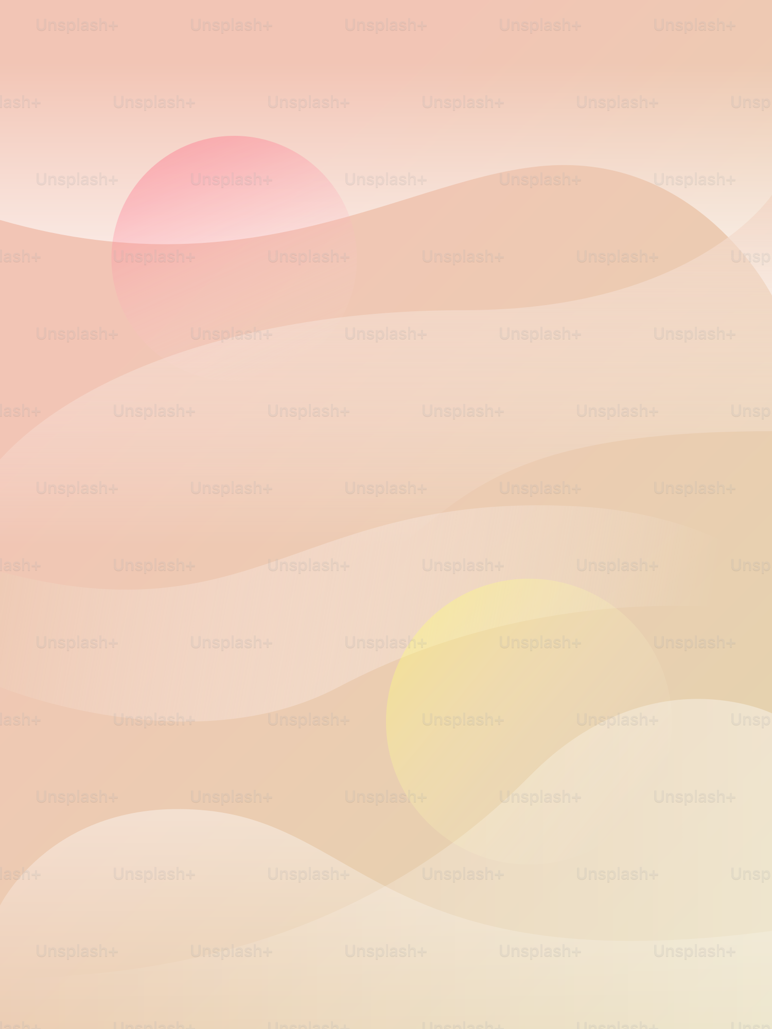 Abstract landscape with two suns.