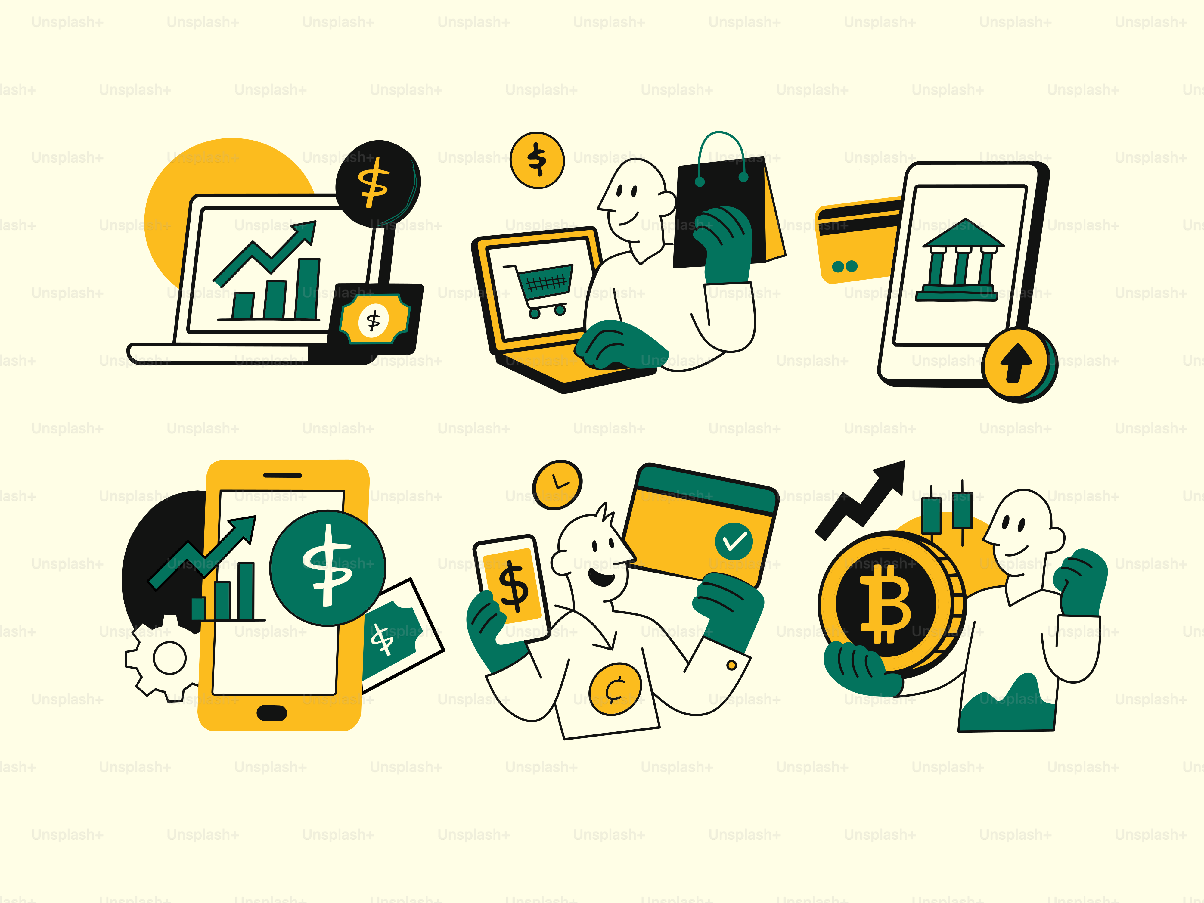 Financial transactions, including online banking and investments.