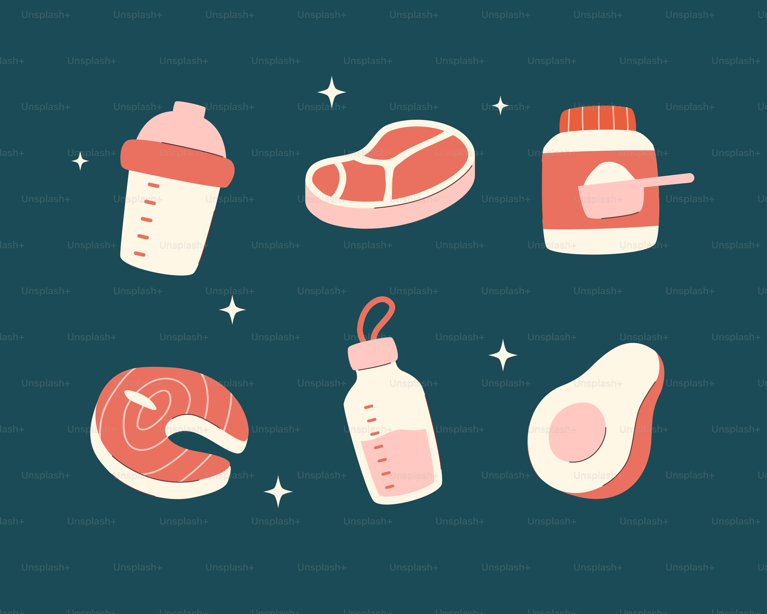 Healthy foods for a balanced diet.