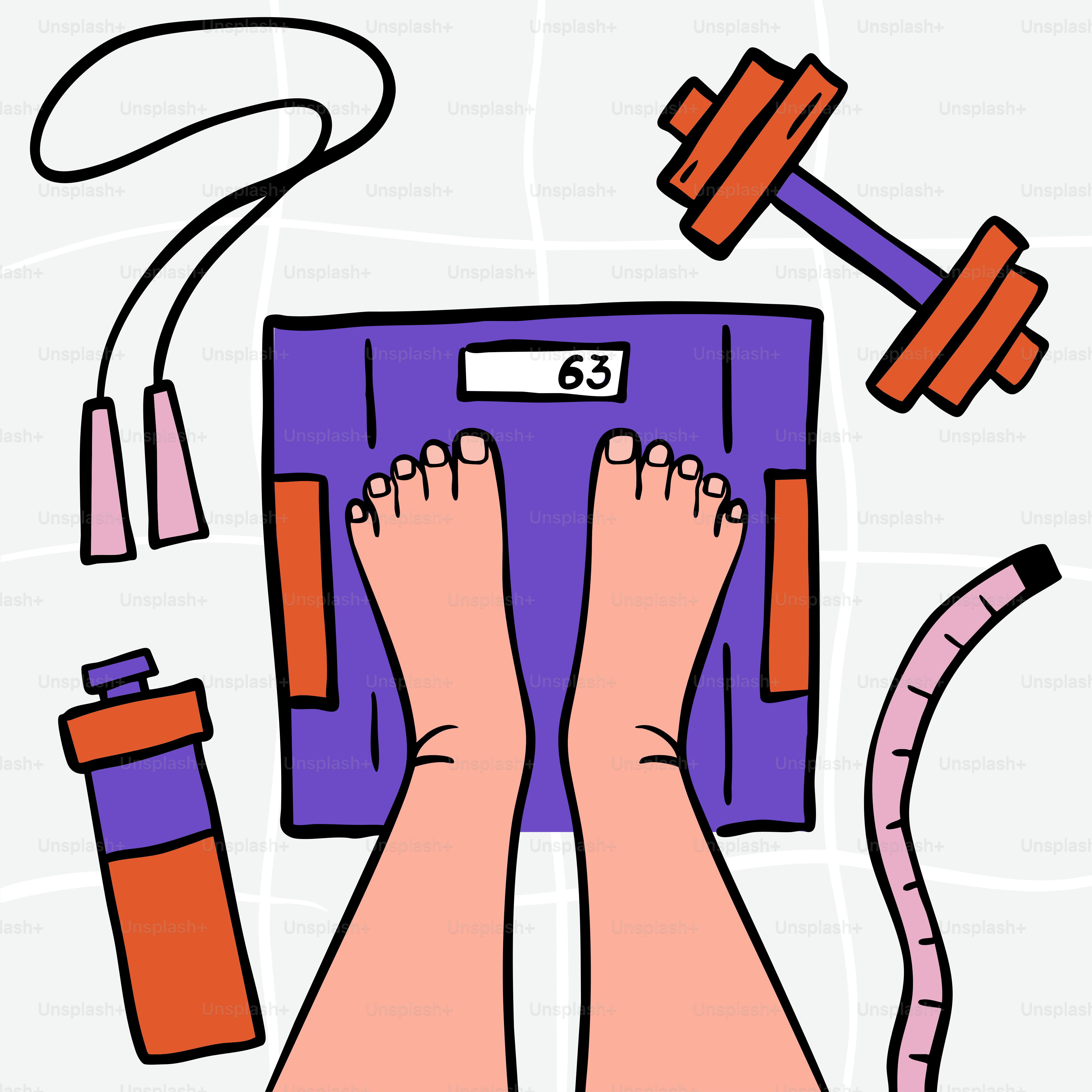 Weight loss and fitness equipment are shown.
