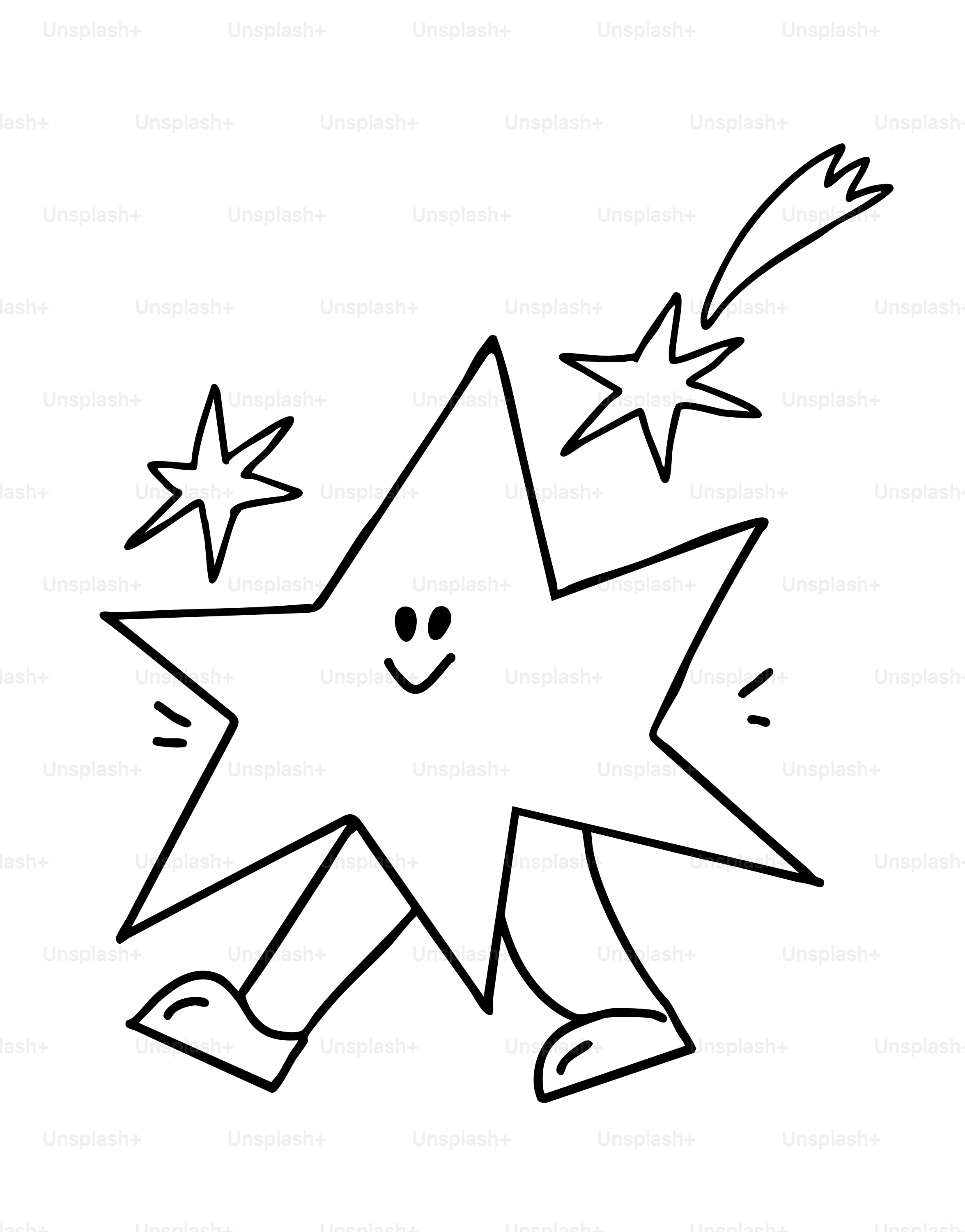 A happy star walks along with some friends.