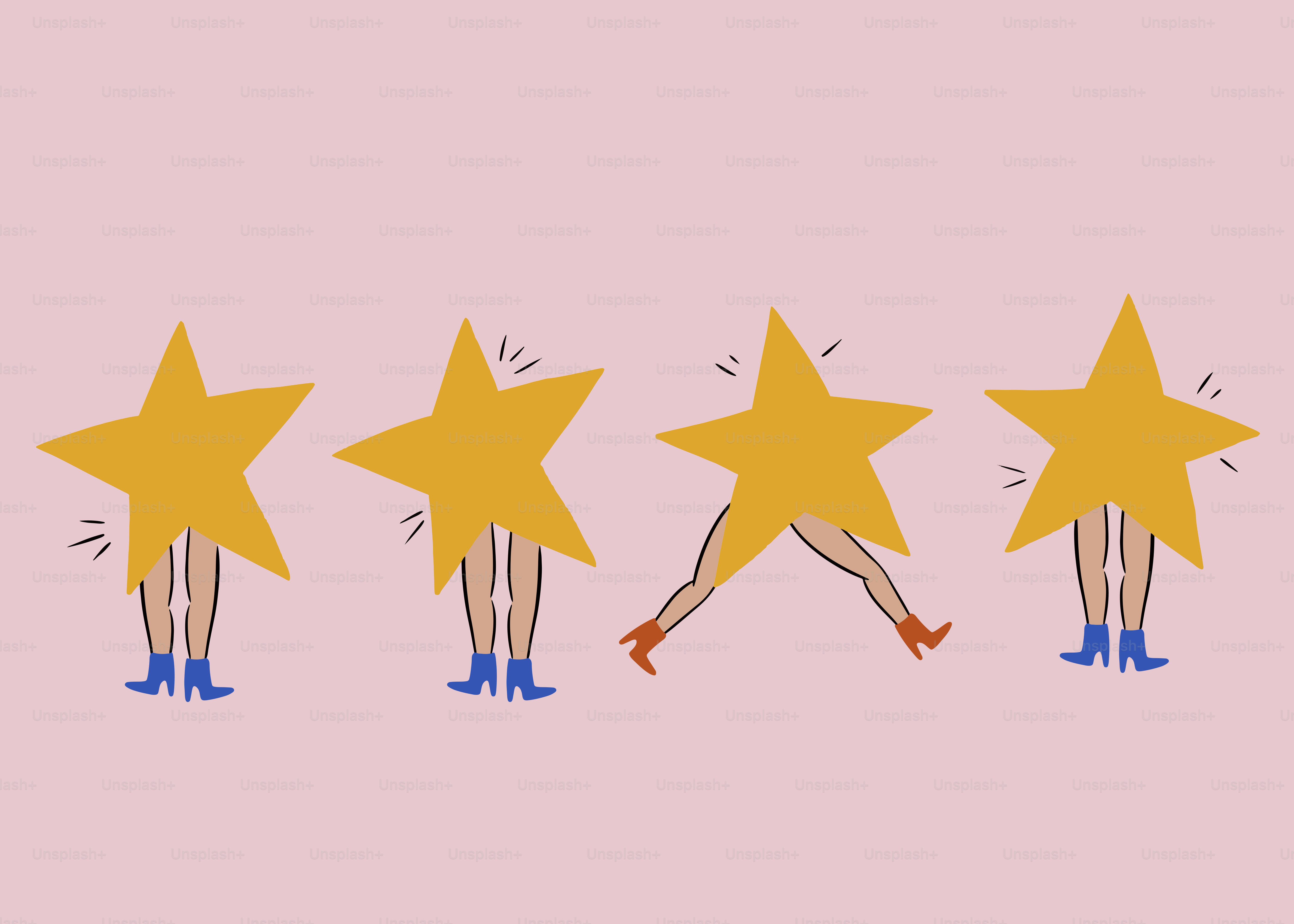 Estrellas mostrando sus piernas.