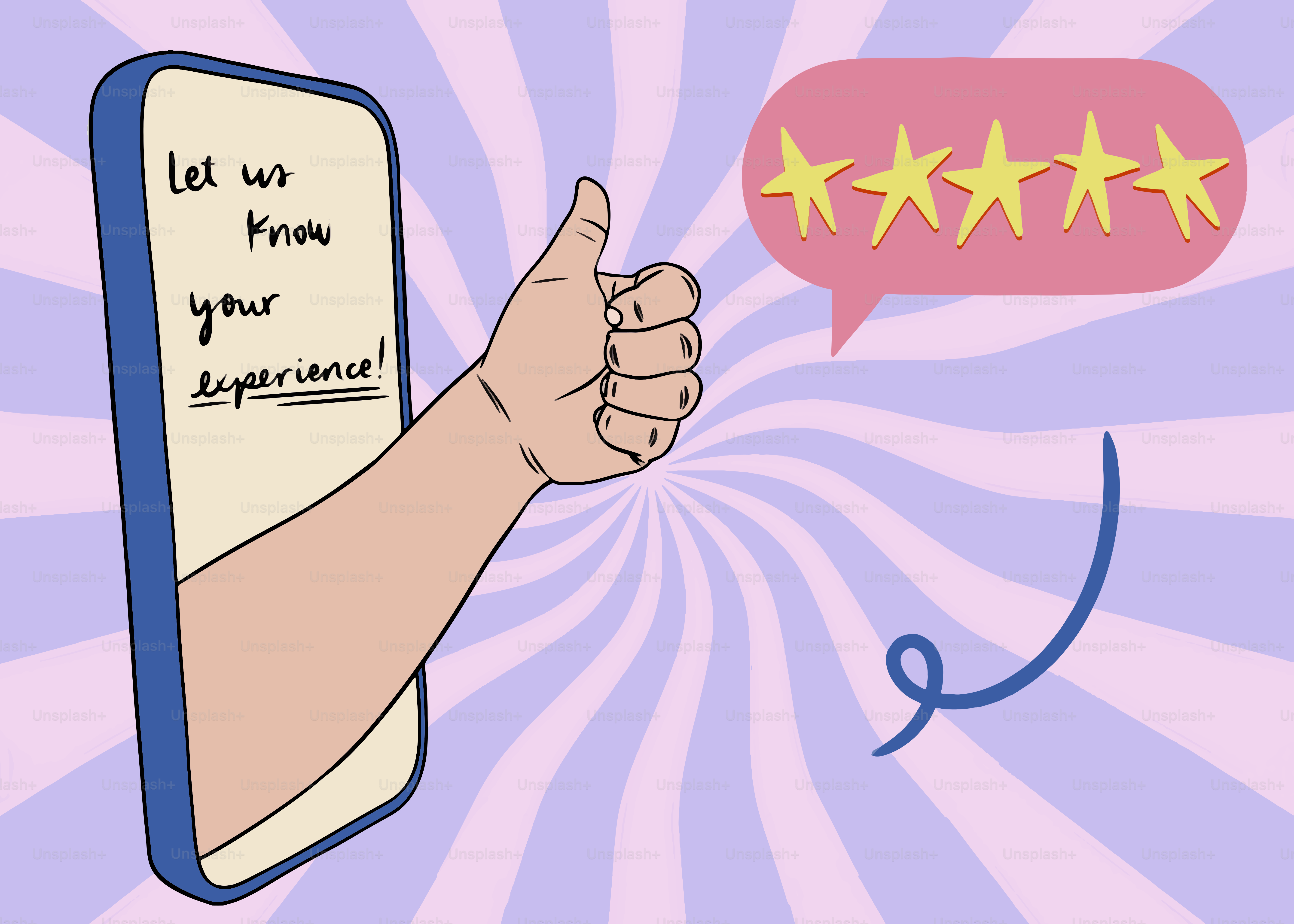 Excellent experience: leave a review with five stars.