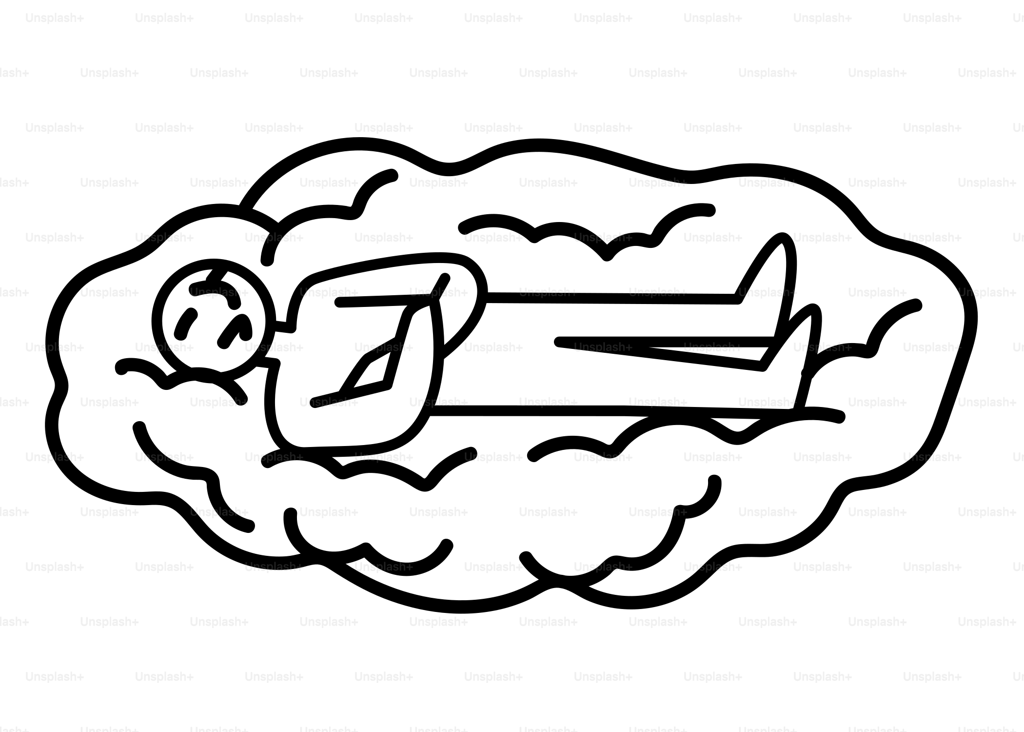 Une personne repose dans un cerveau.