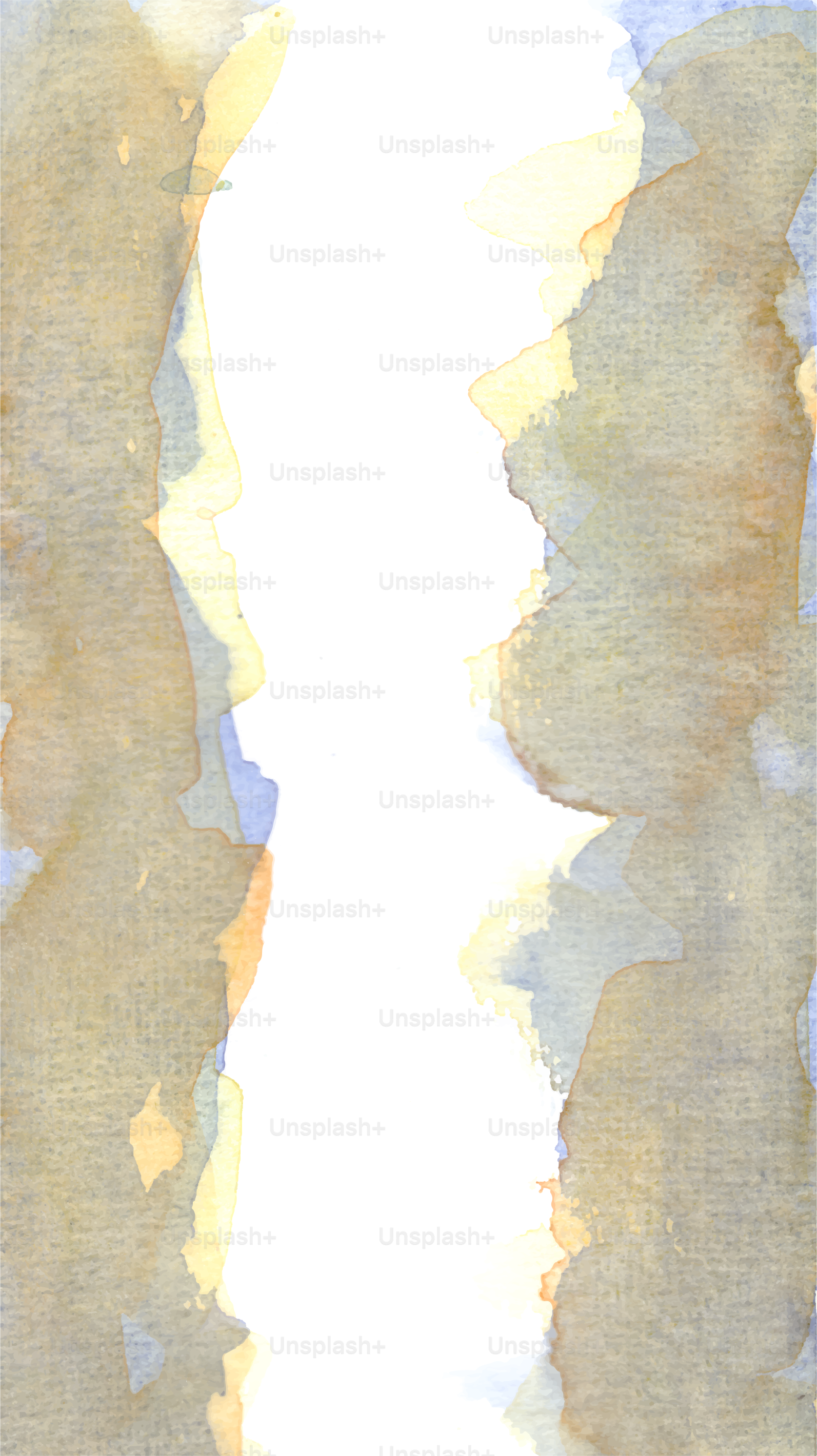 Watercolor stains border a white space.