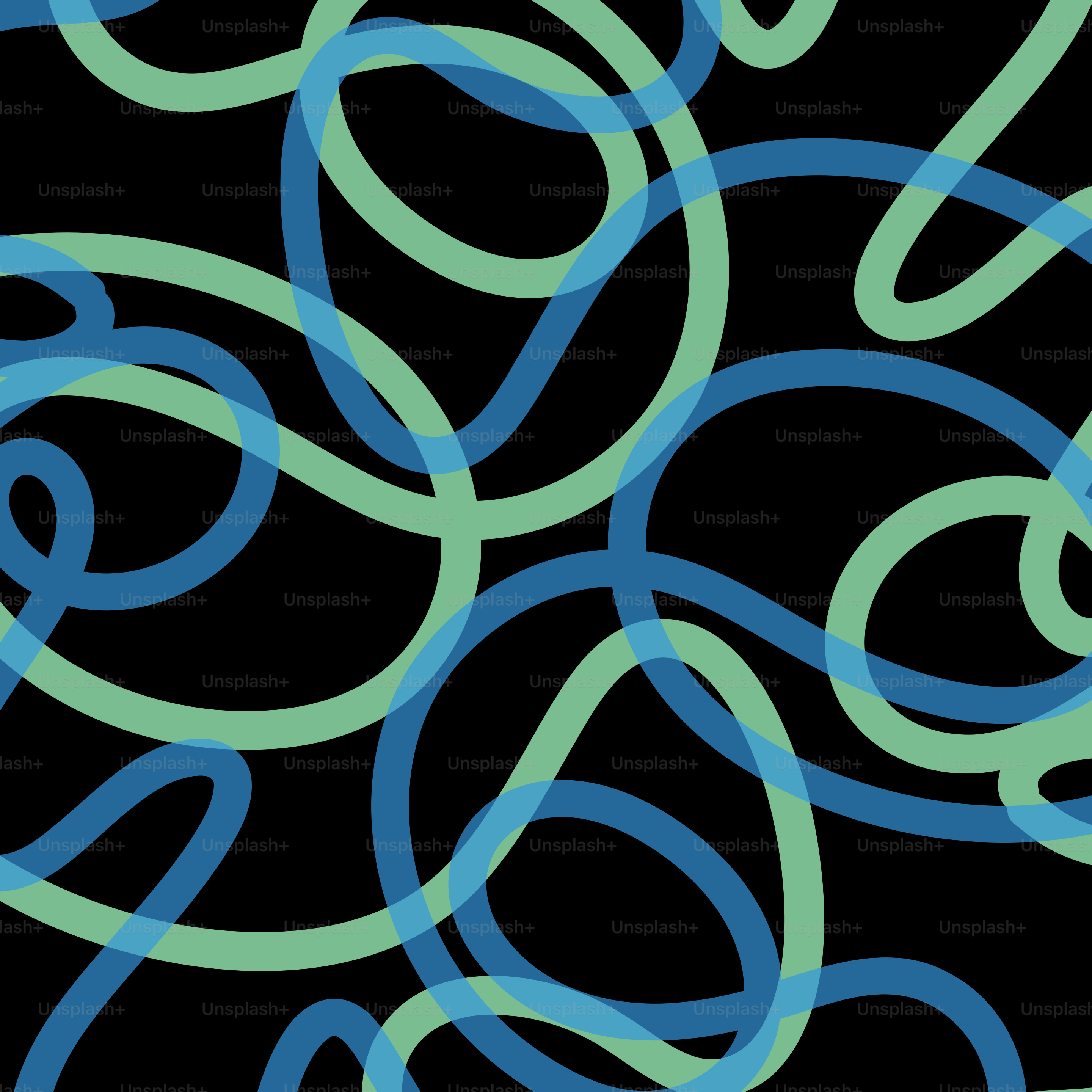 Blue and green lines on black background