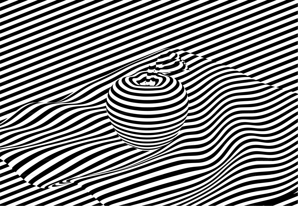 Una manzana a rayas descansa sobre una superficie ondulada y a rayas.  vector – Imagen de Abstracto en Unsplash, image size:3000x2080