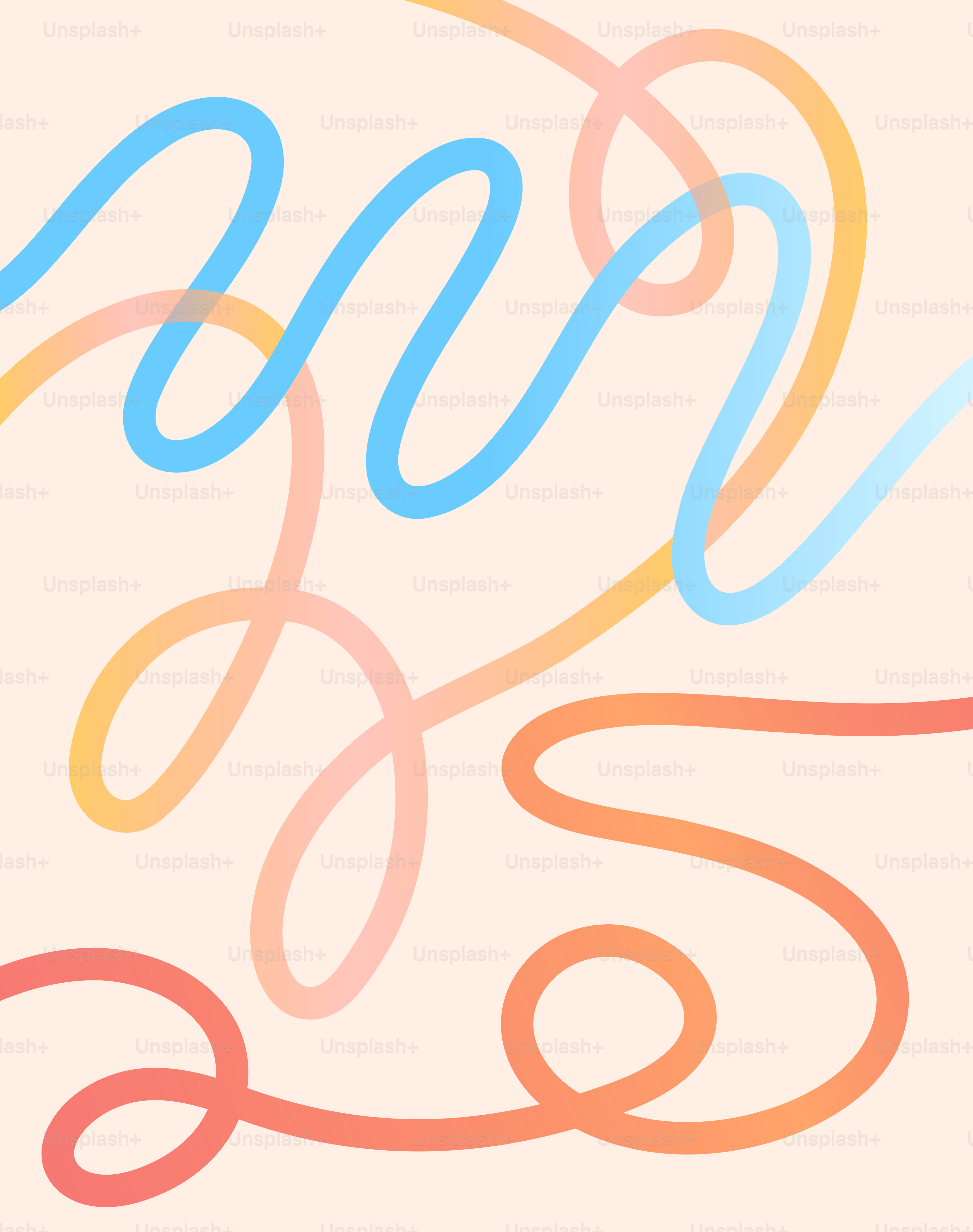 Pastel colored abstract scribbles on a light background.