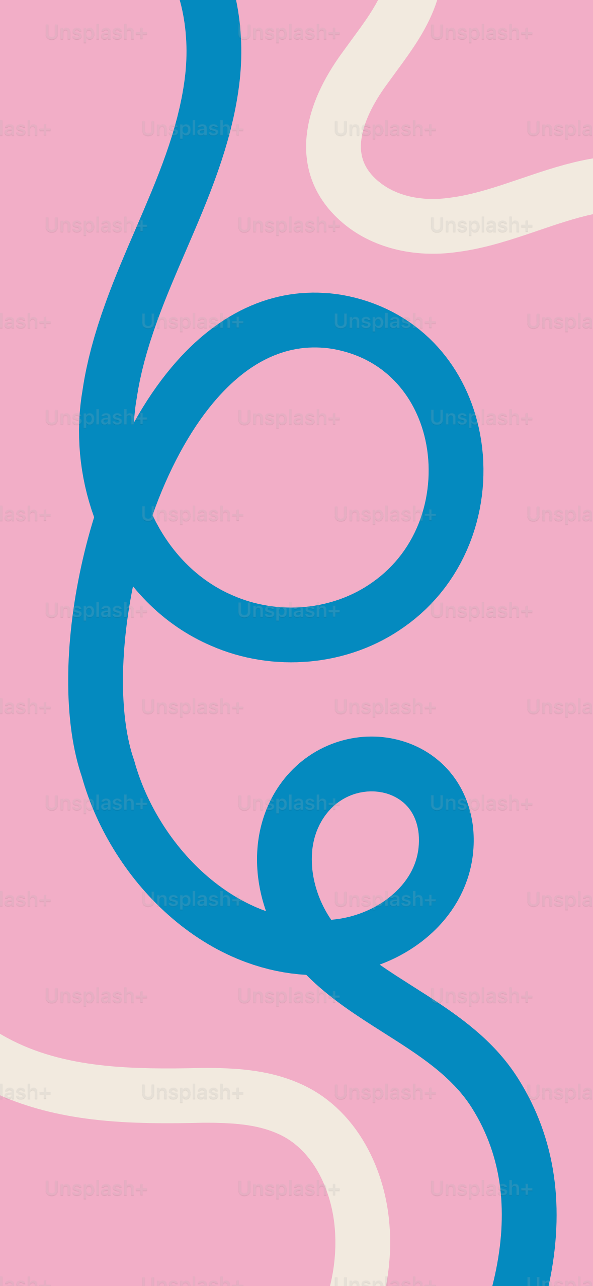 Abstract blue and white lines on pink background