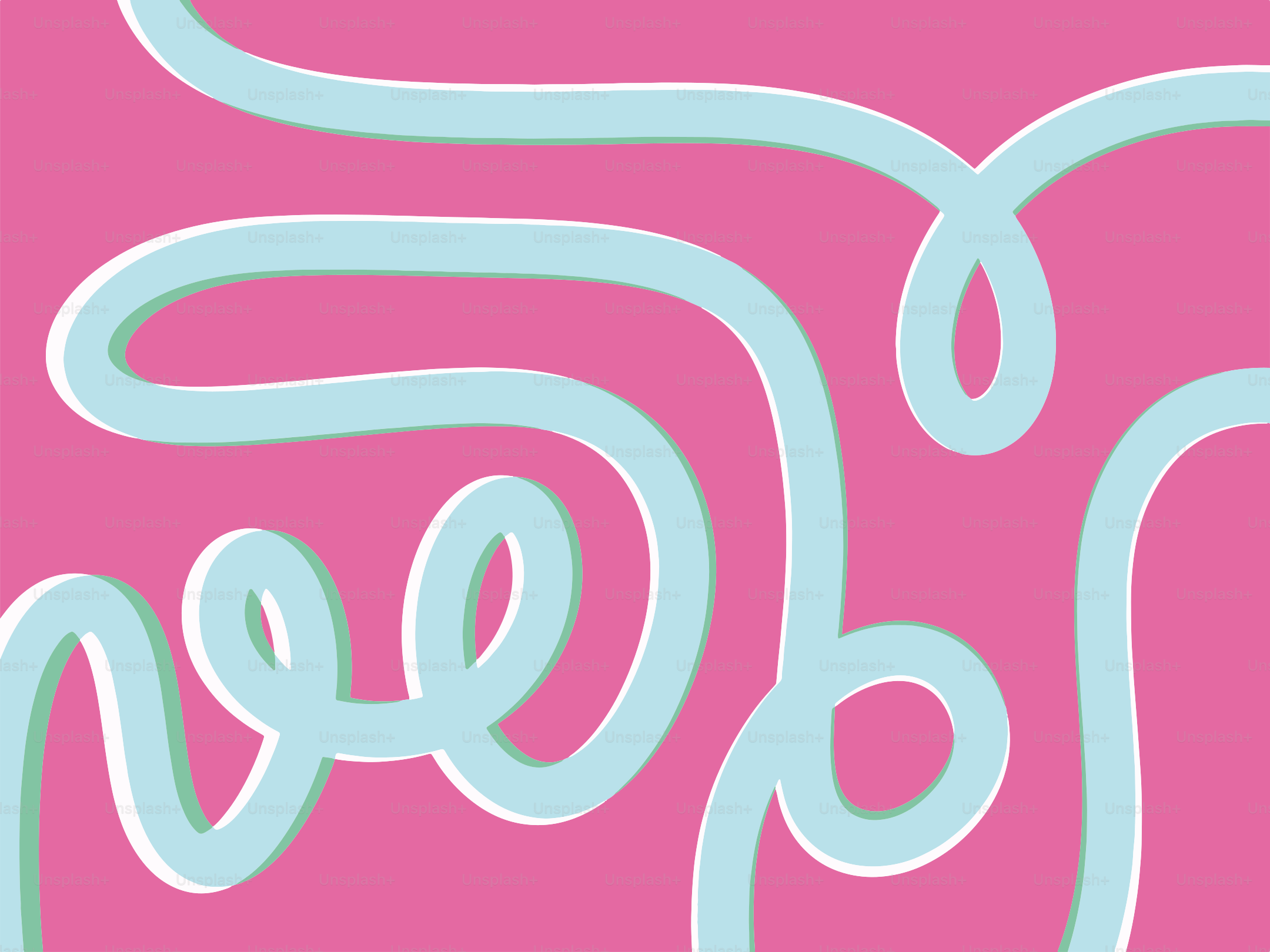 Abstrakte Illustration von blauen Linien auf Pink.