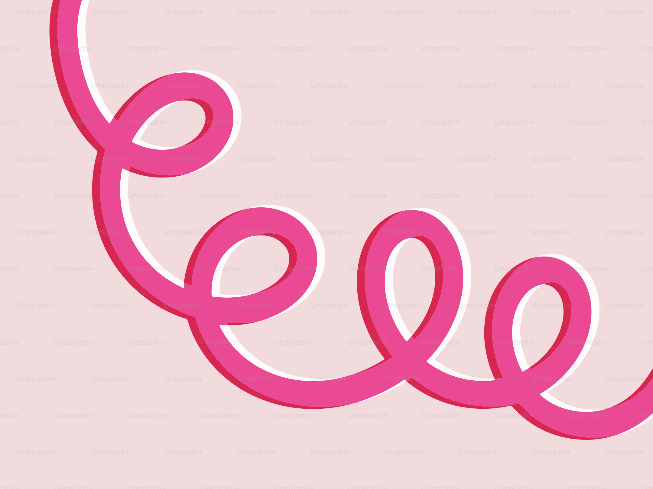Un disegno a spirale rosa su uno sfondo rosa chiaro.