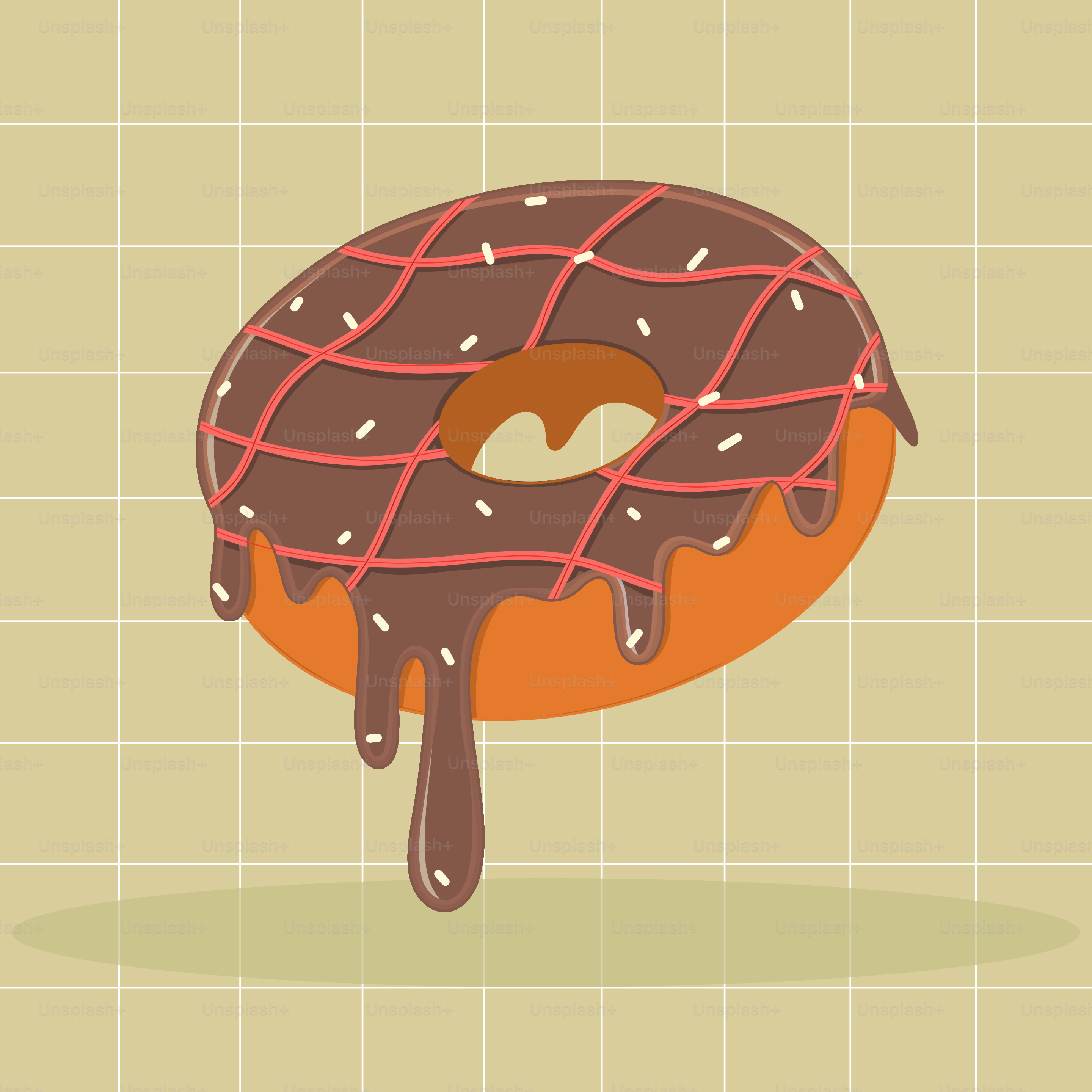 Delicious donut with chocolate glaze and sprinkles.