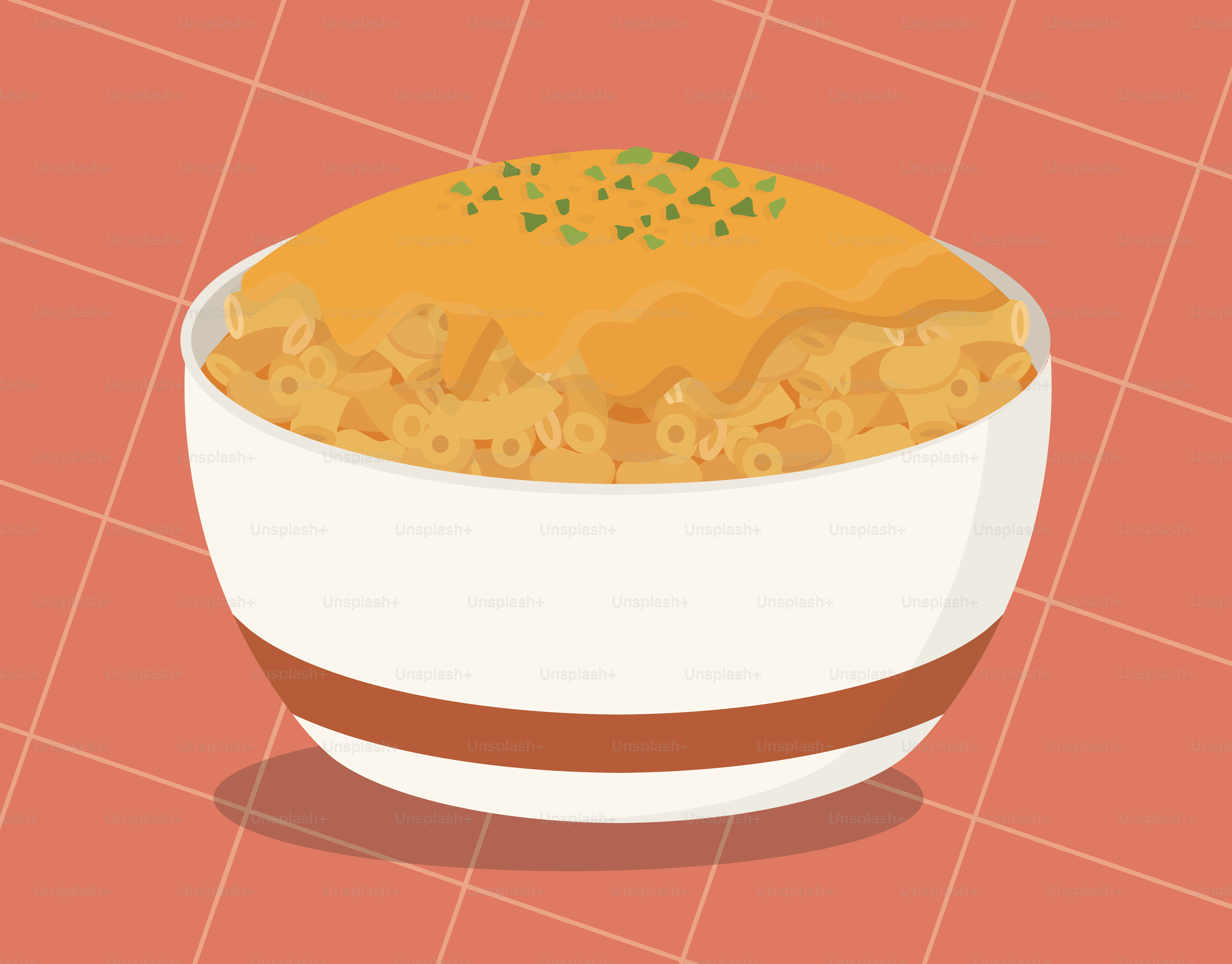 Bowl of rice with a sprinkle of herbs