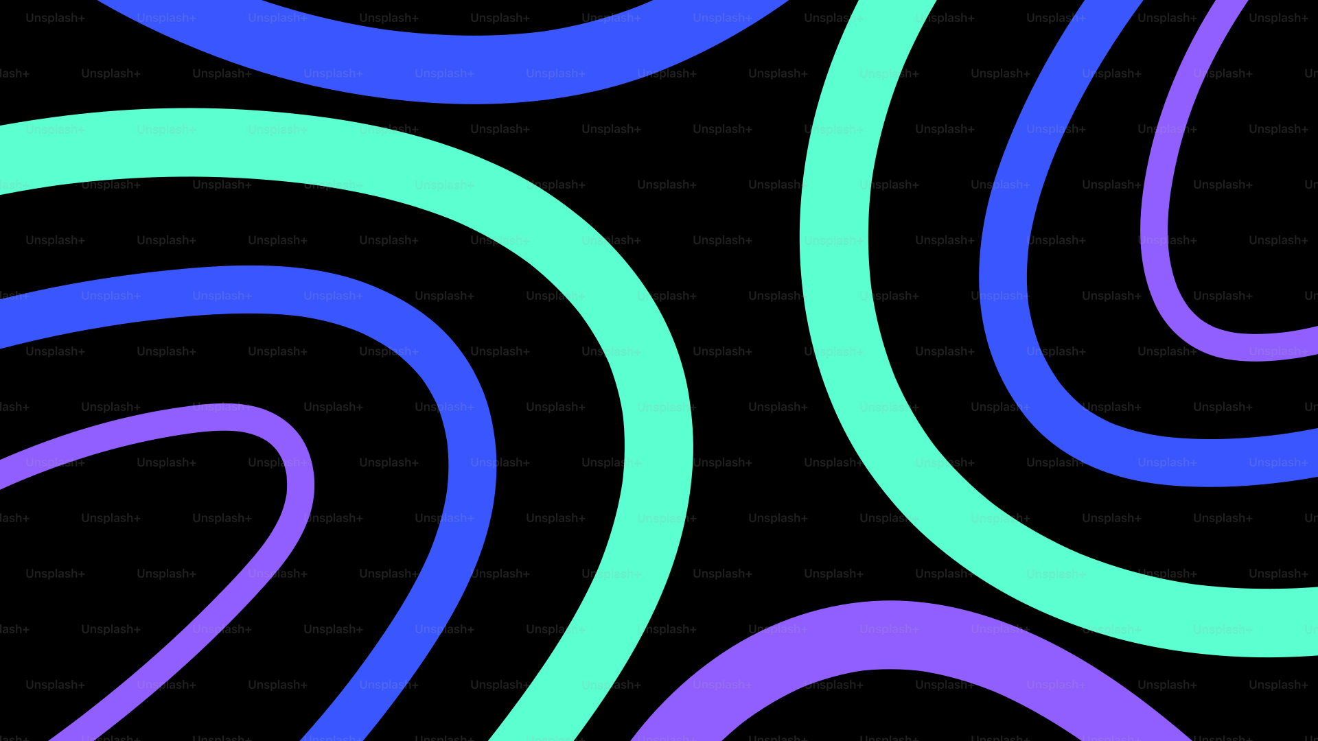 Abstract pattern with colorful, curved lines.