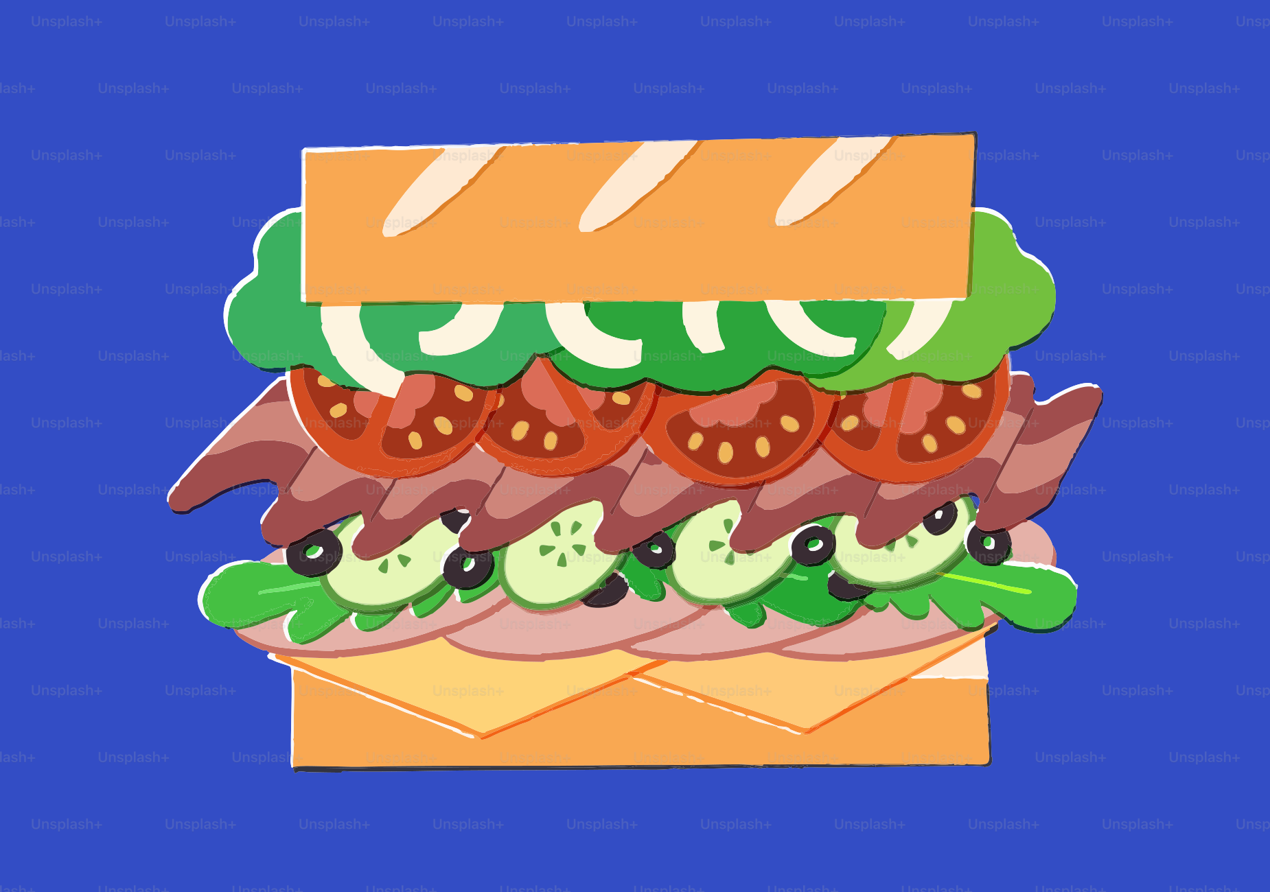 Sandwich lezat yang terisi penuh sudah siap!