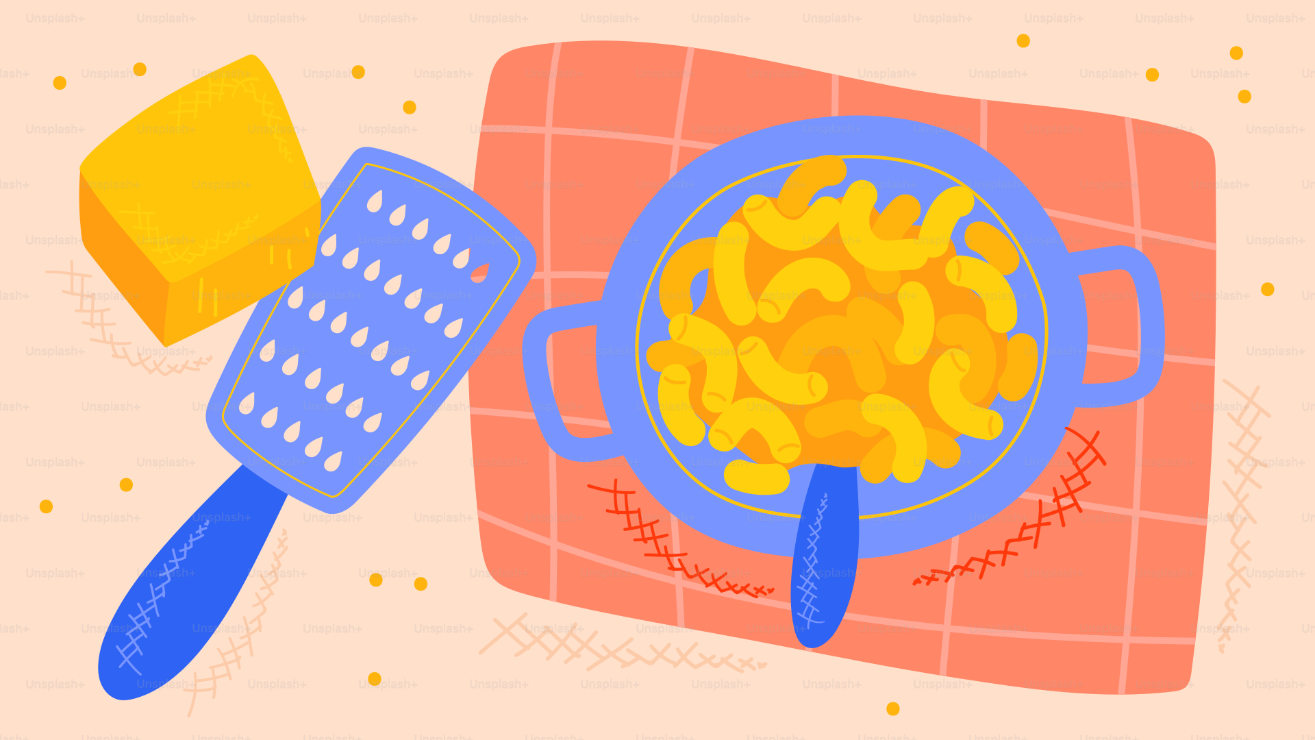 Mac and cheese is ready to eat!