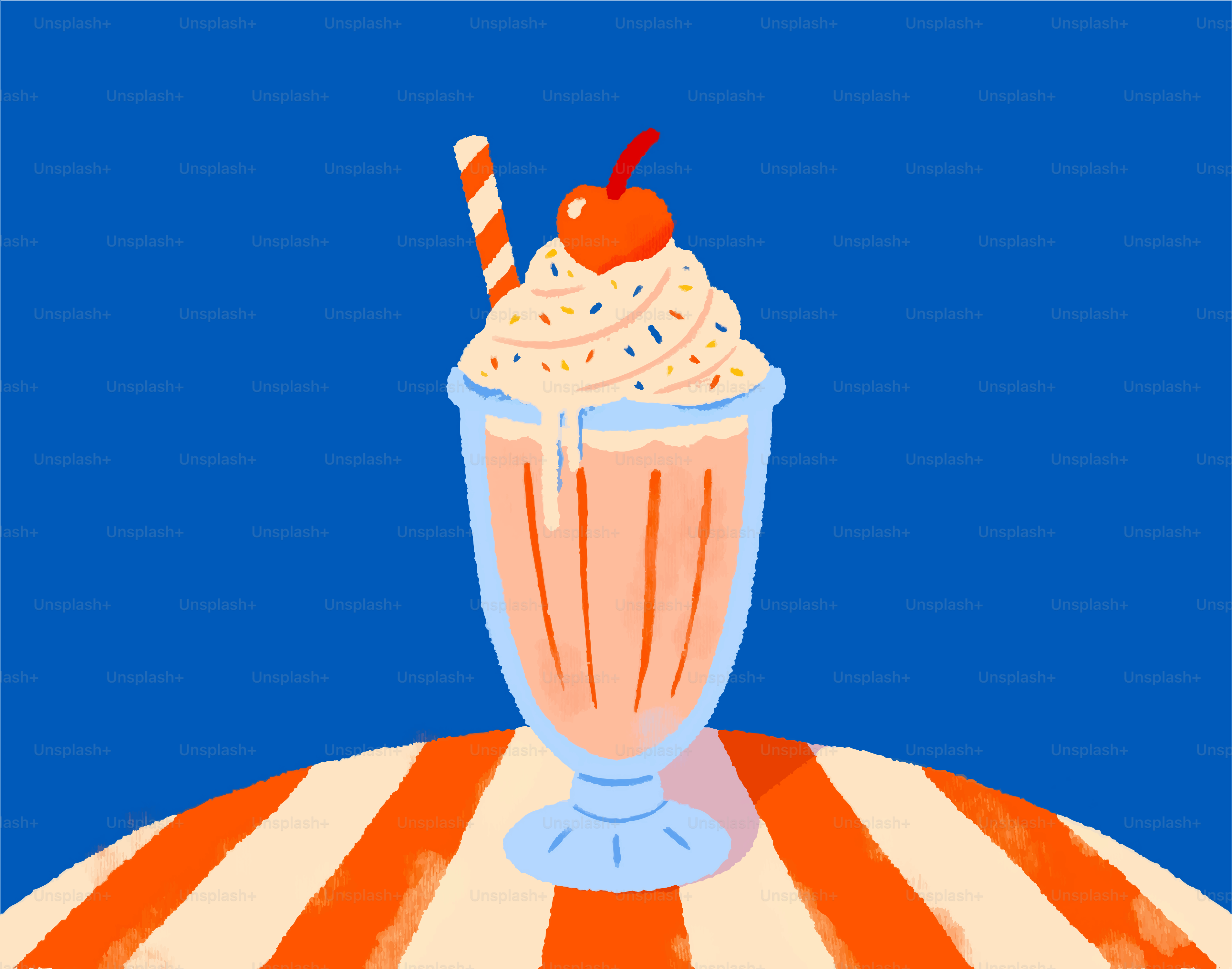 Un frappè cremoso con panna montata e ciliegia