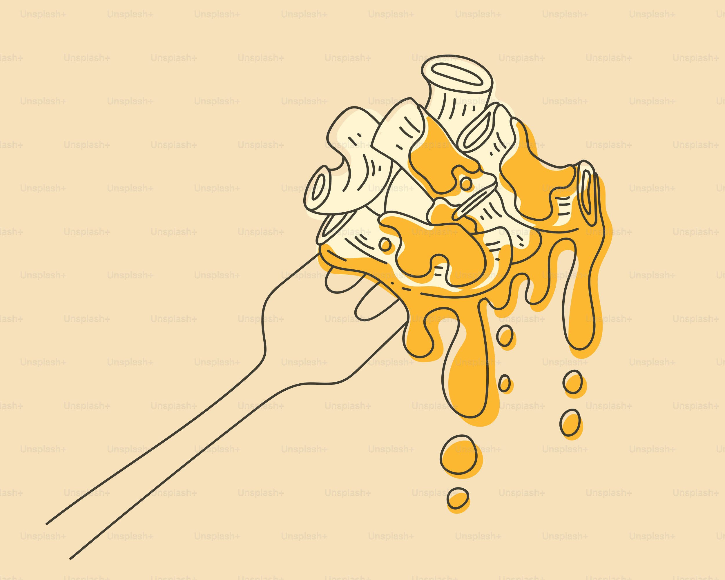 Fork lifting dripping cheesy macaroni and cheese