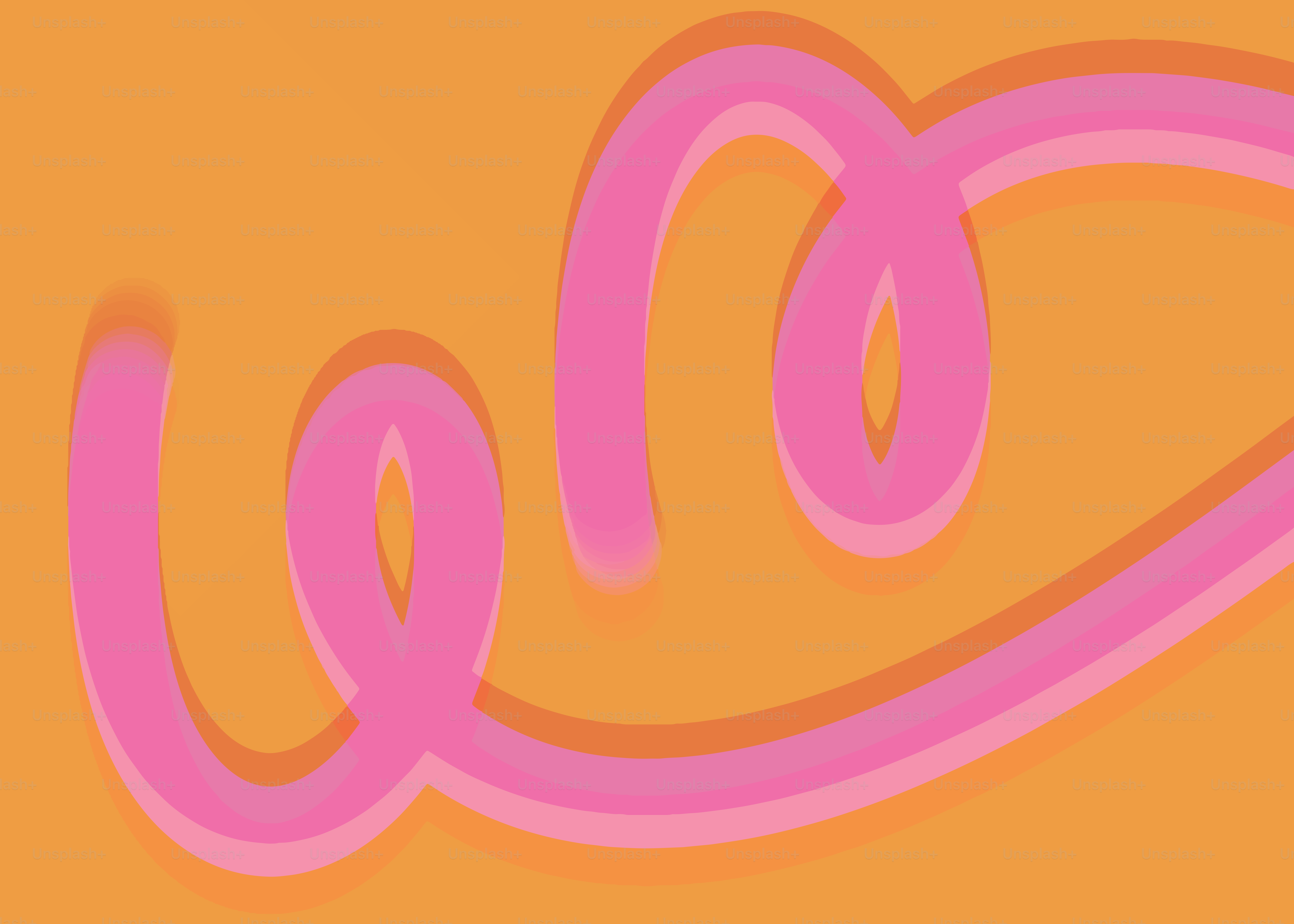 주황색 배경에 분홍색 추상 소용돌이