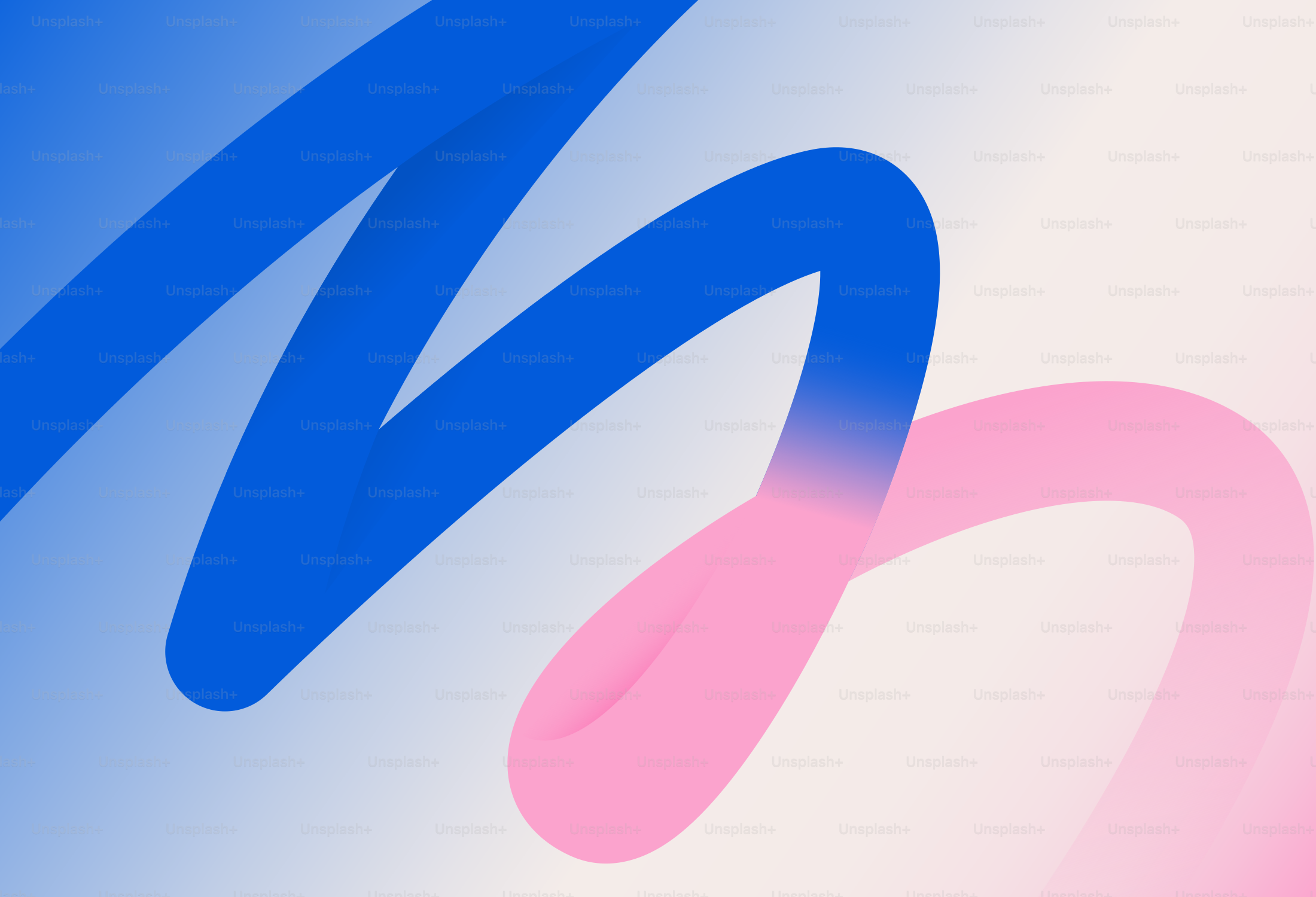Blue and pink ribbons on a gradient background