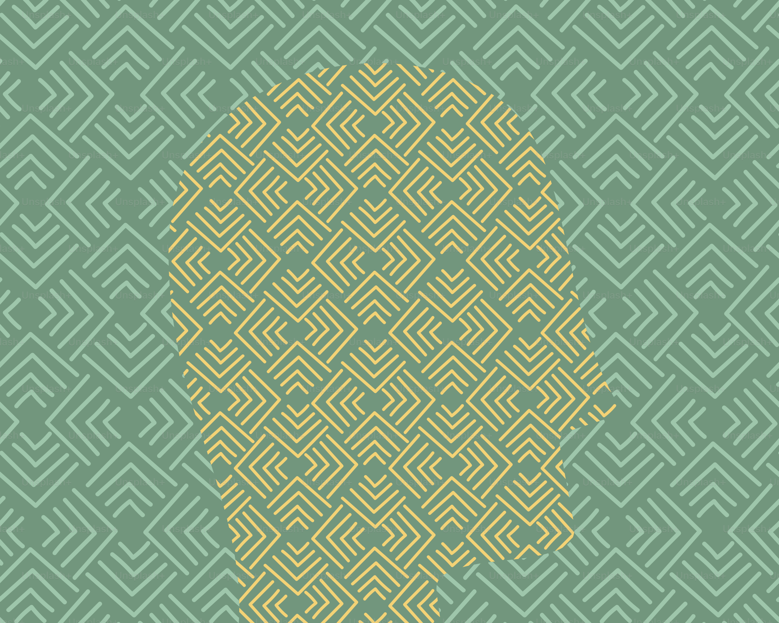 Silhouette of a head against geometric pattern