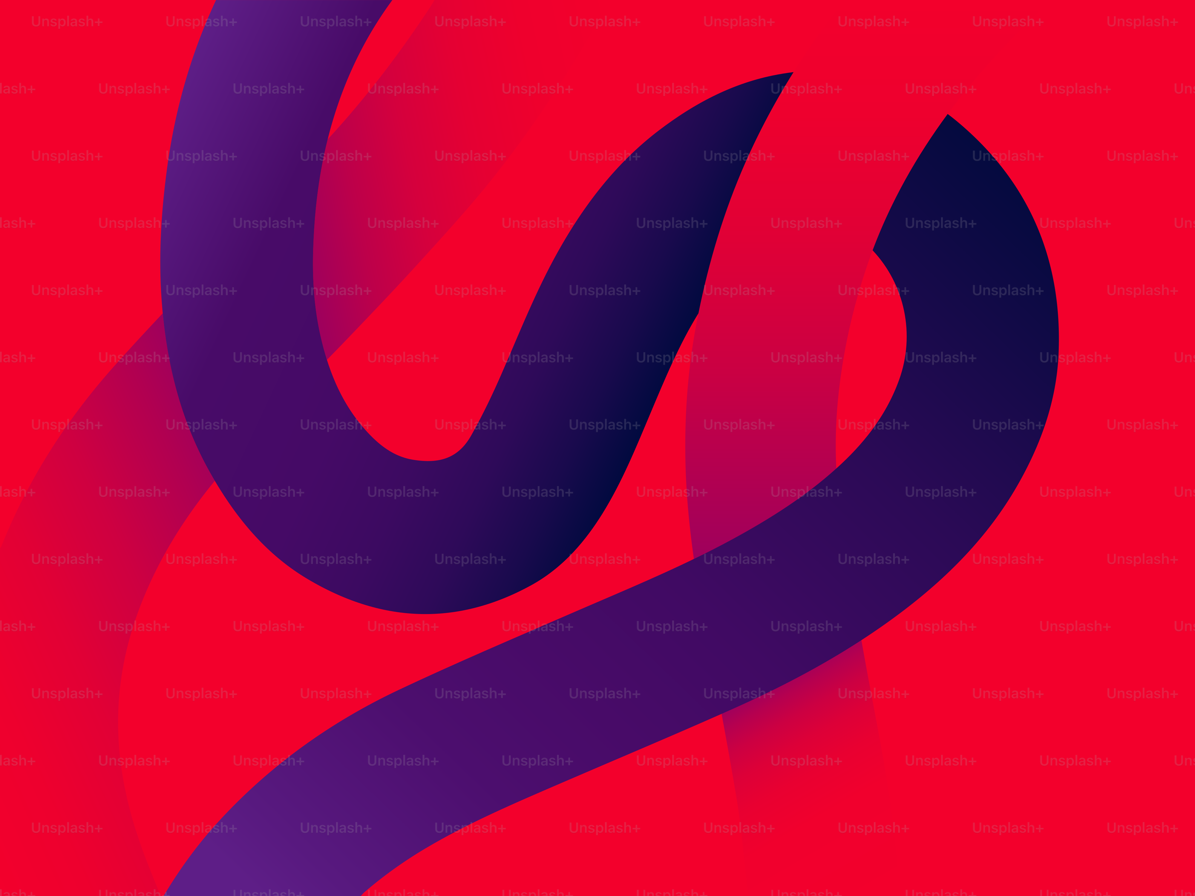 Abstract gradient curves on a red background