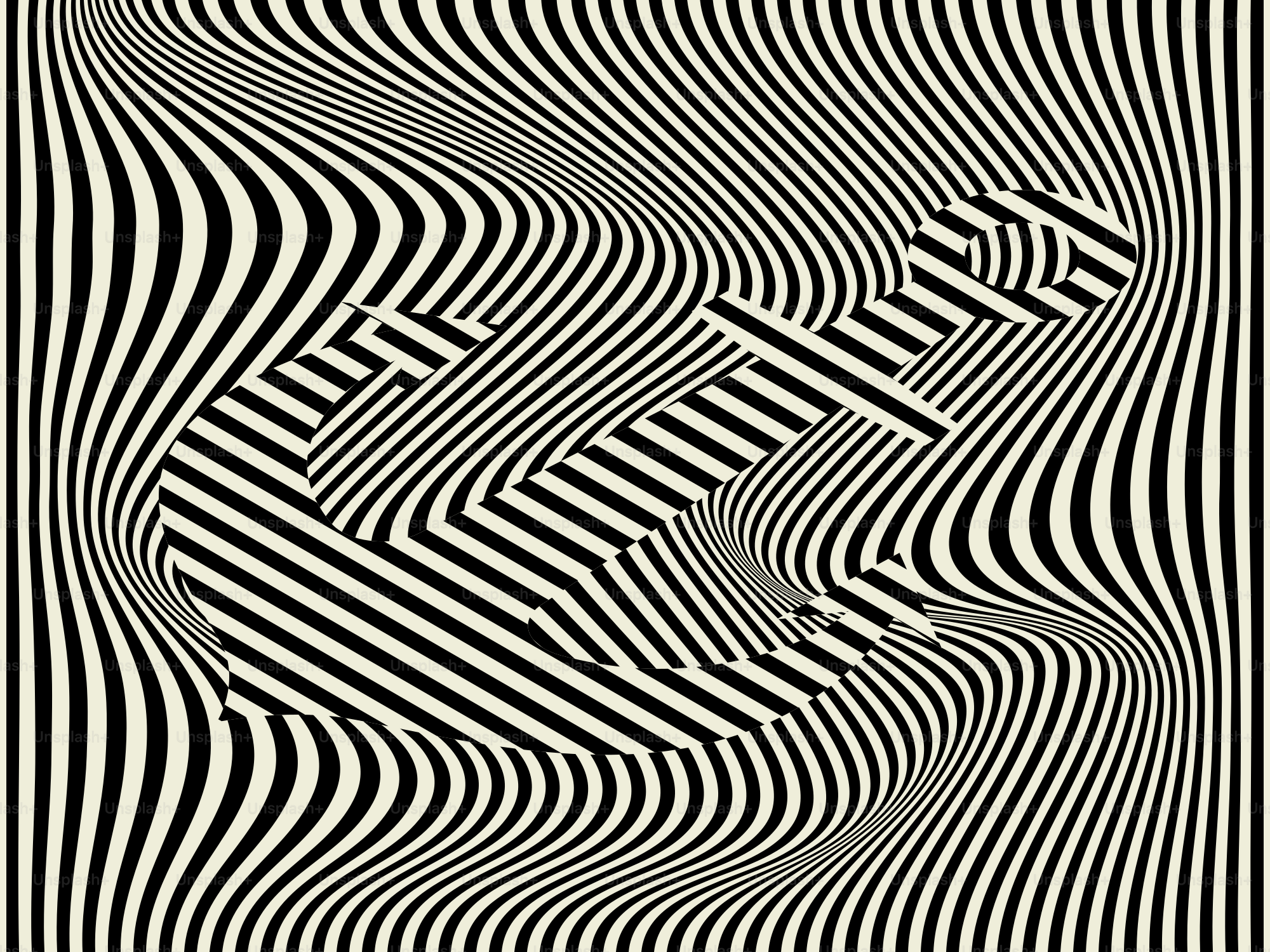 Abstract pattern with a distorted anchor shape.