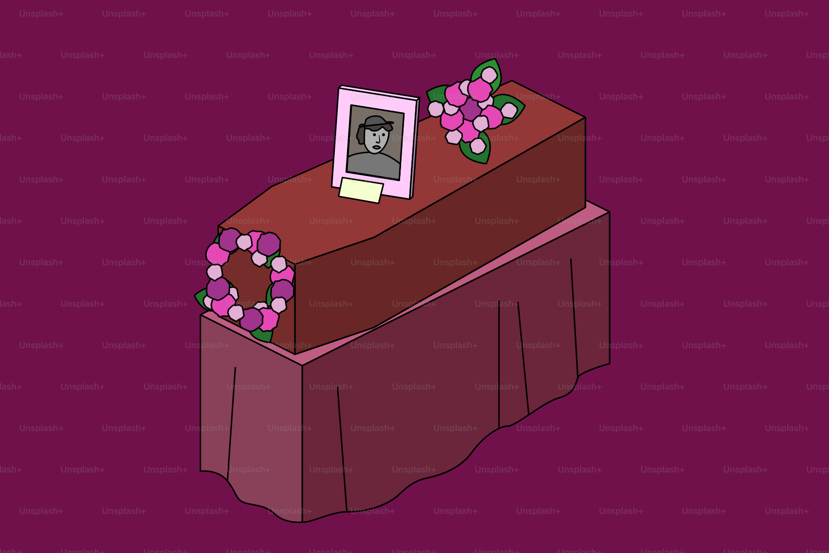 Un gâteau décoré sur une table avec un cadre photo.