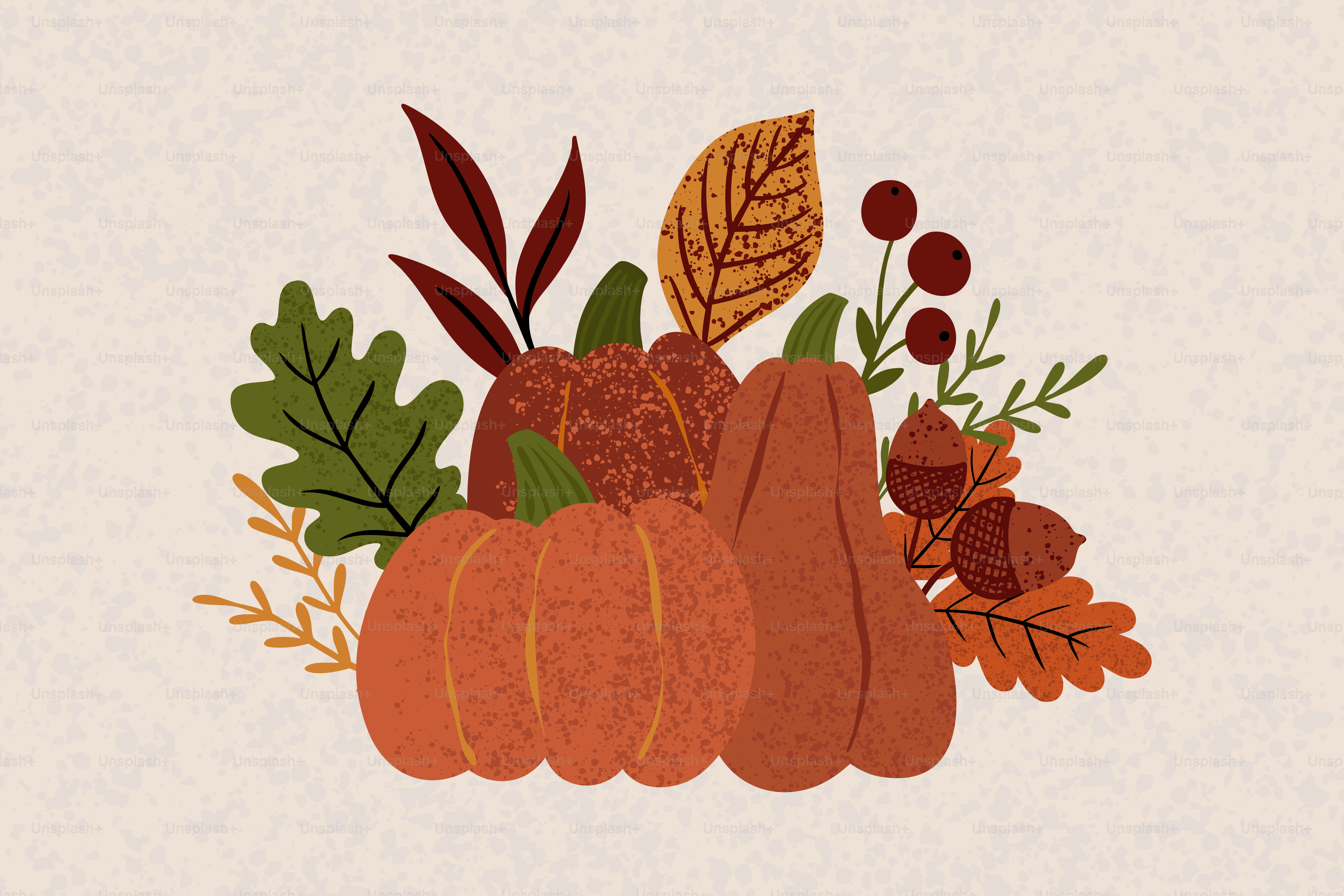 Herbstkürbisse und Herbstlaub-Anordnung