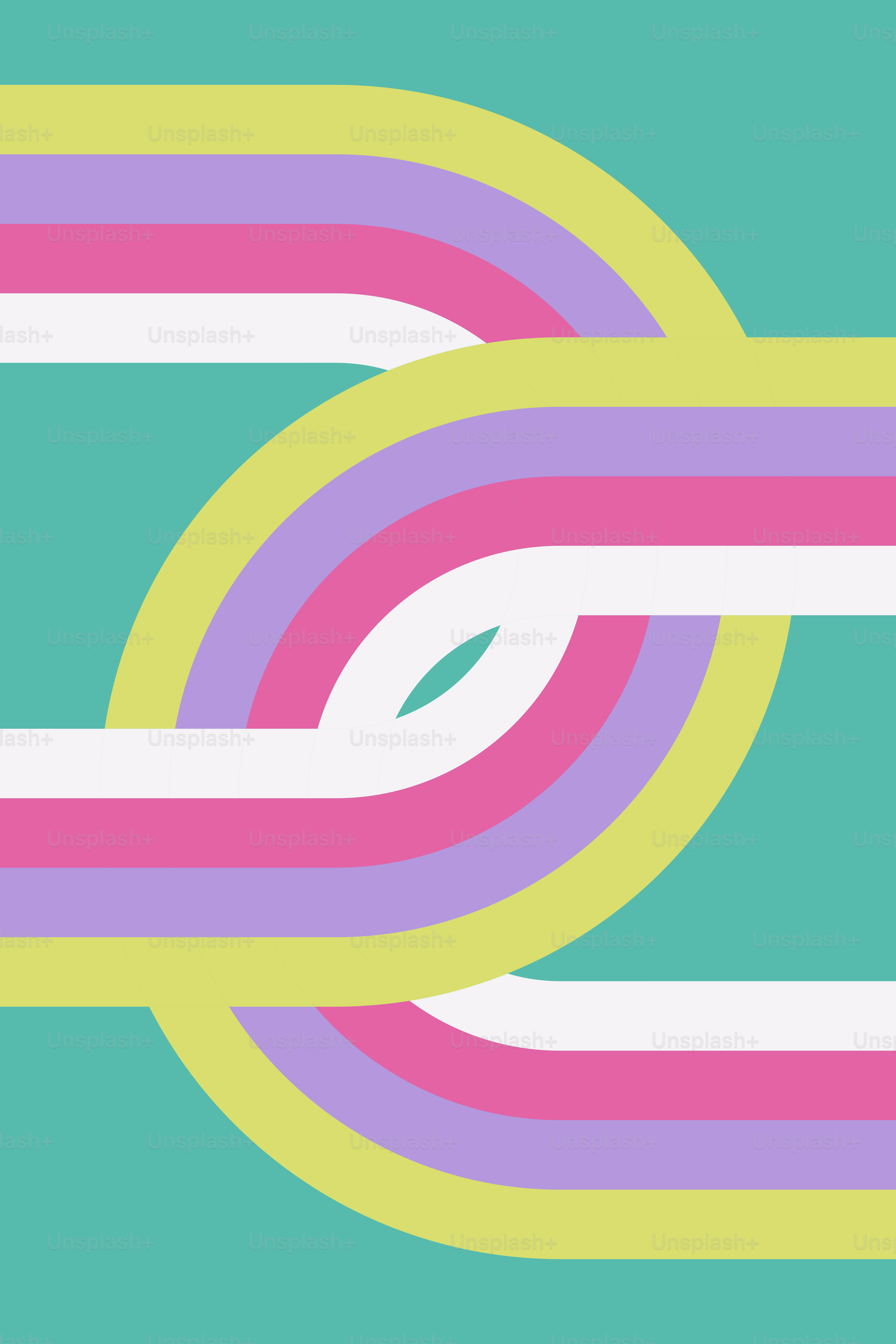 Bunte abstrakte Streifen auf türkisfarbenem Hintergrund