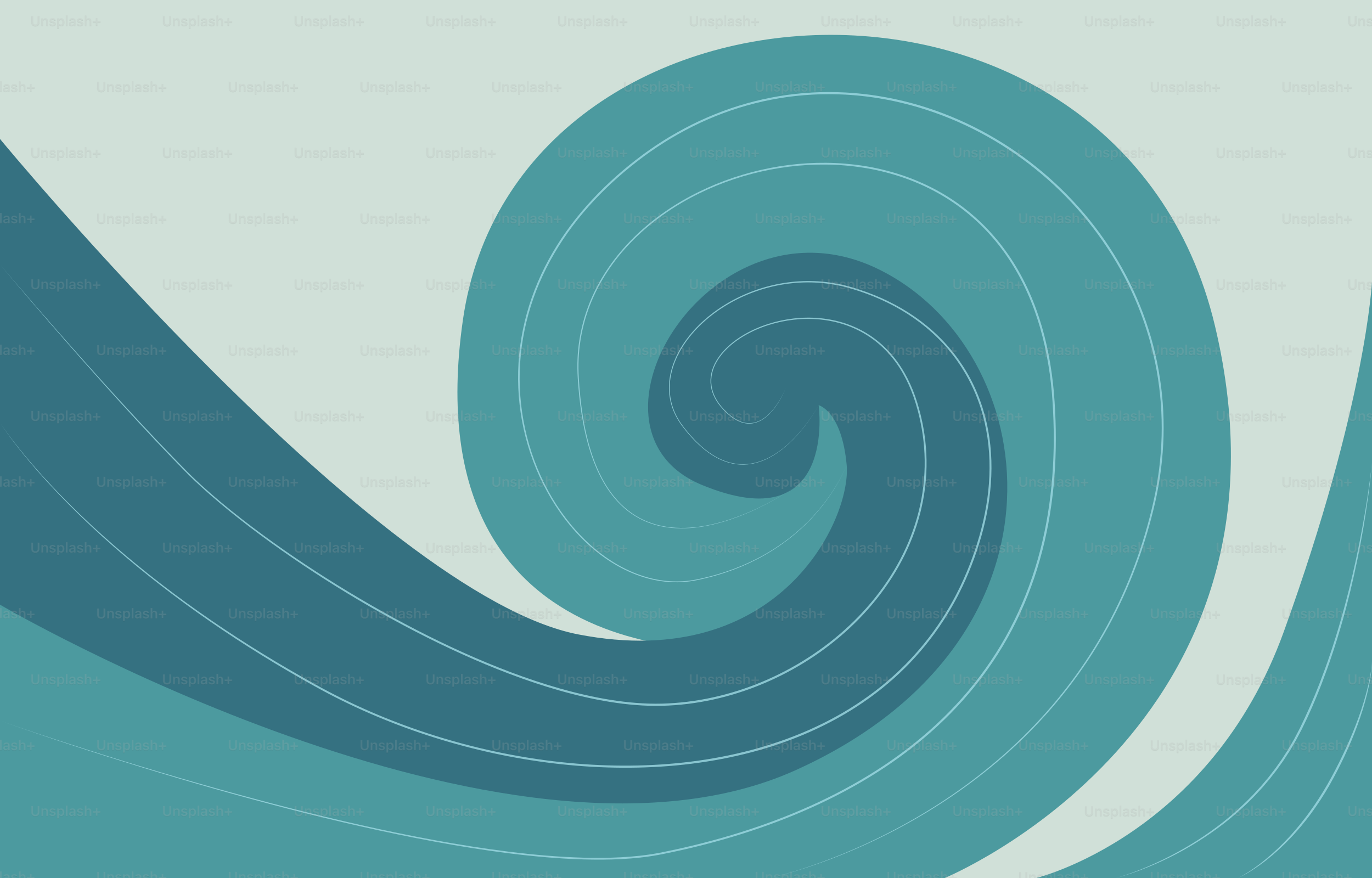 Motif abstrait en spirale bleu et turquoise