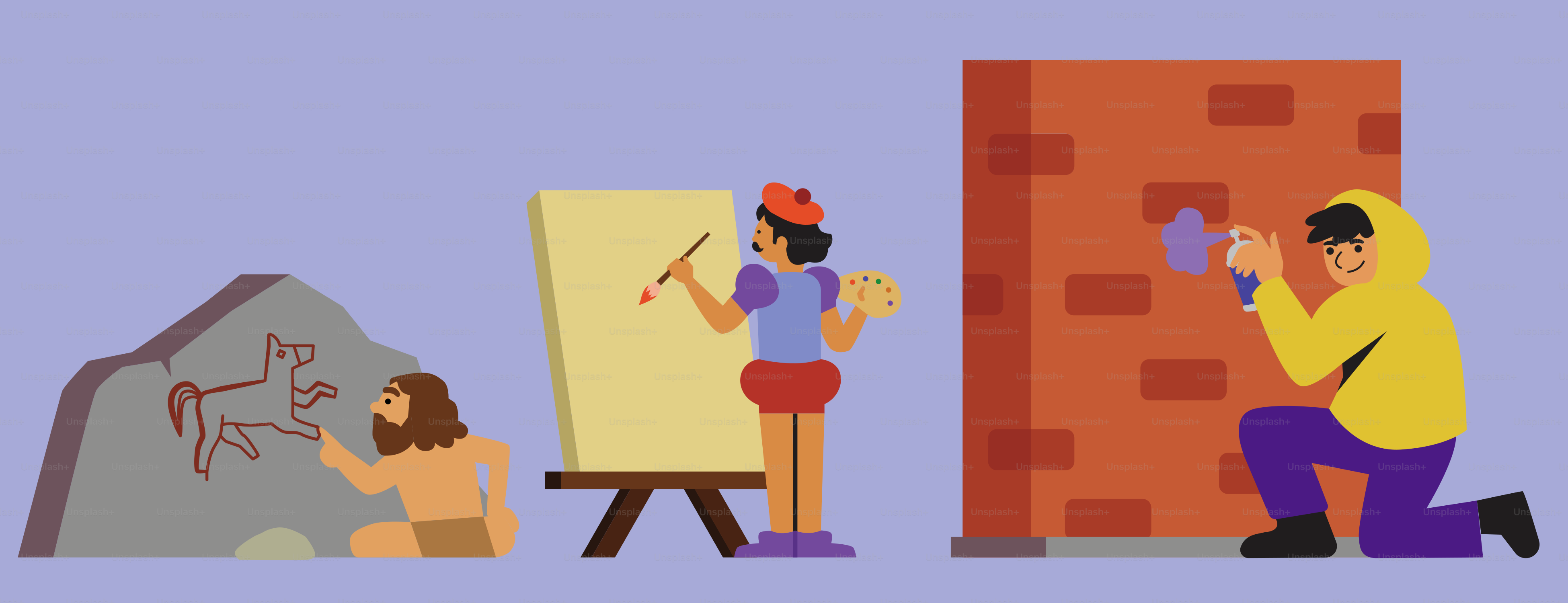 Art evolution from cave painting to graffiti