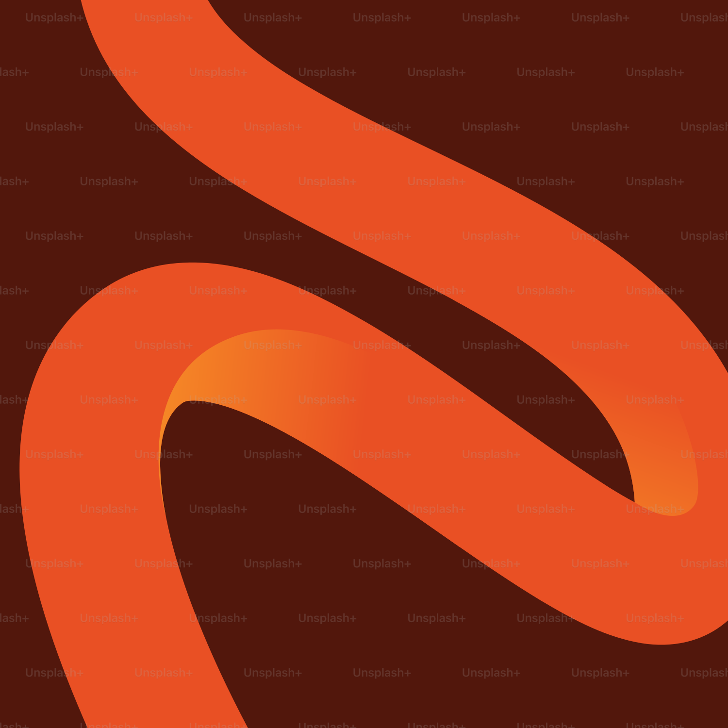 Orange wavy line on dark brown background