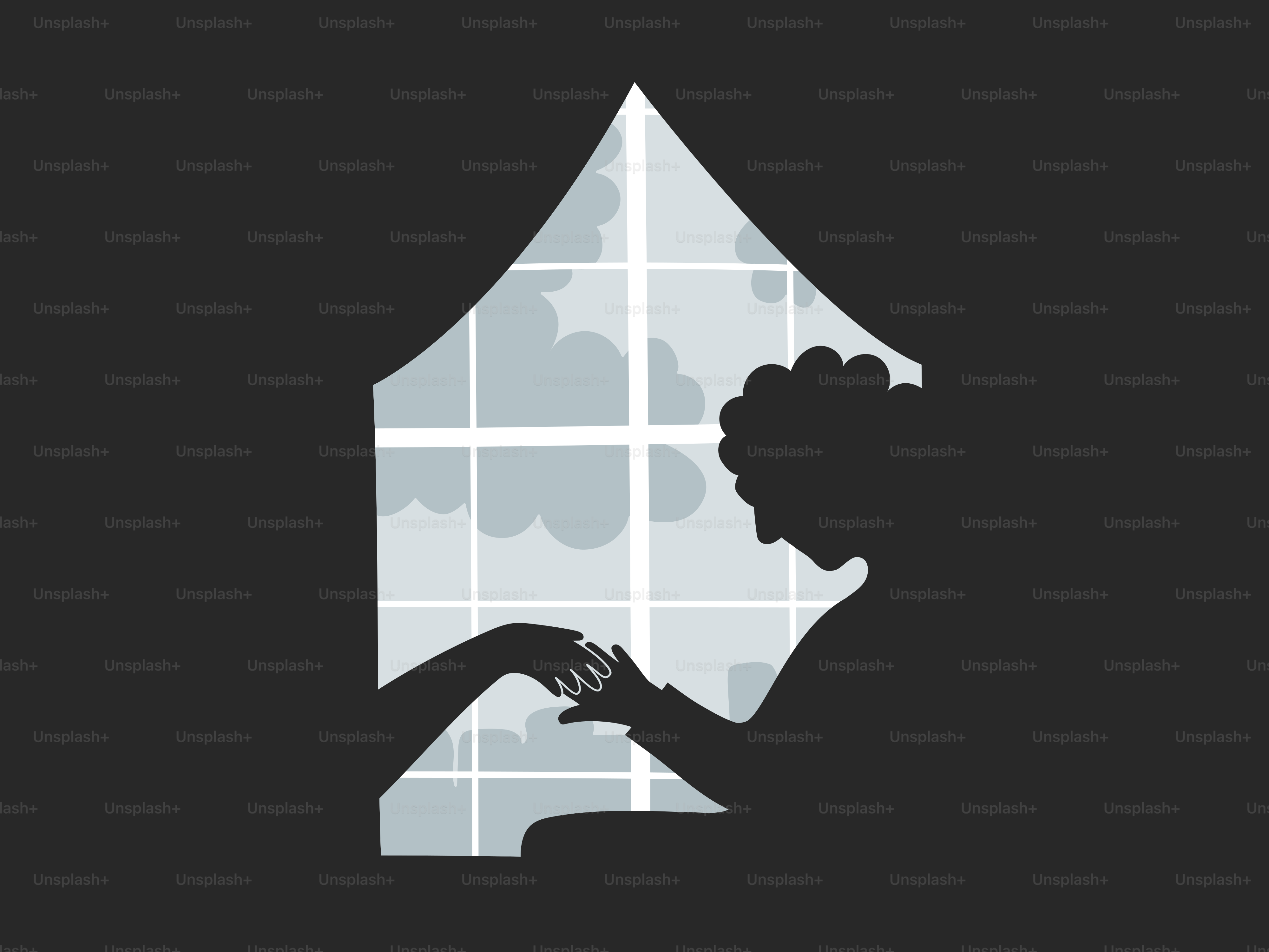 Couple se tenant la main à travers une fenêtre