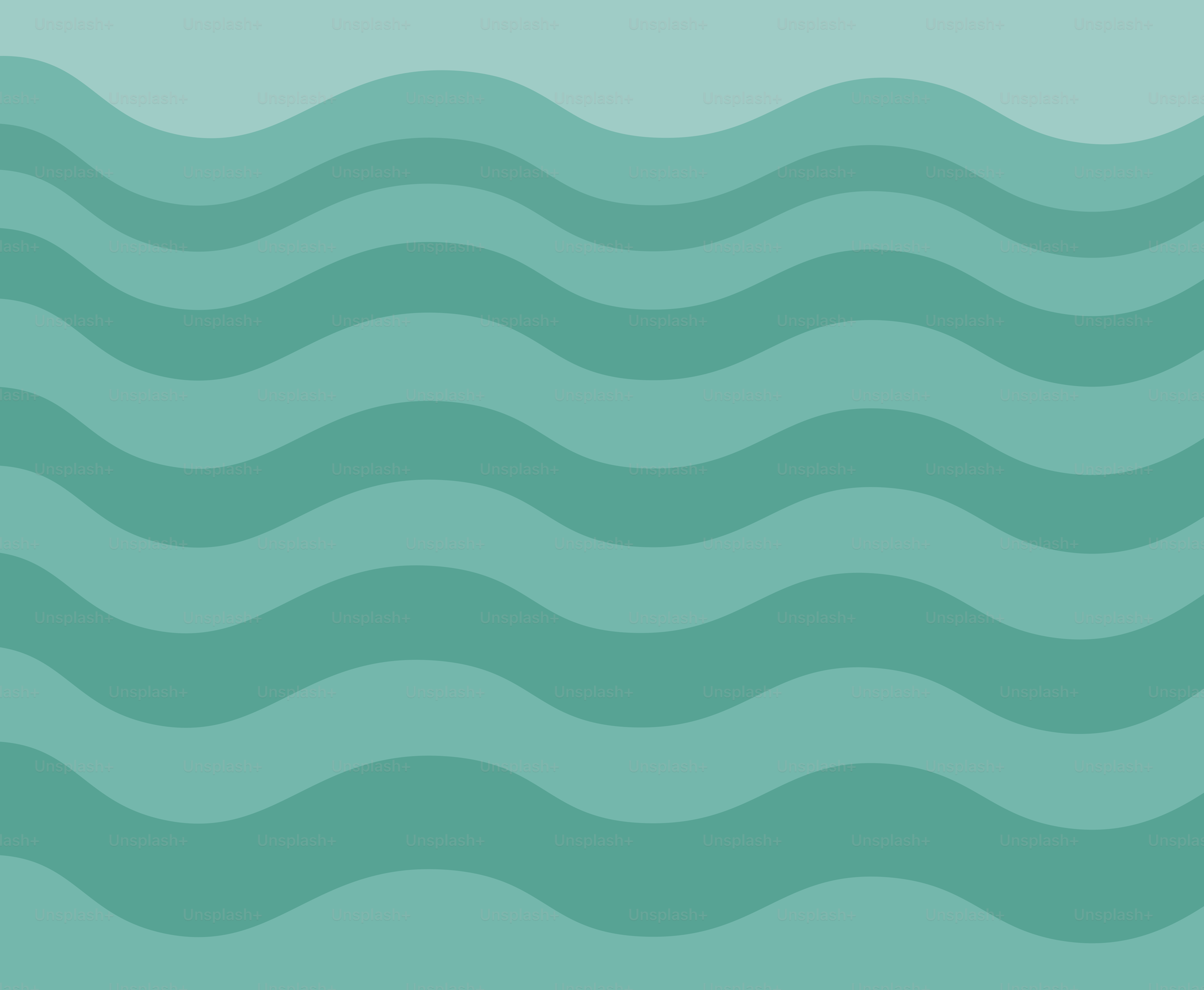 Abstract wavy lines in shades of teal