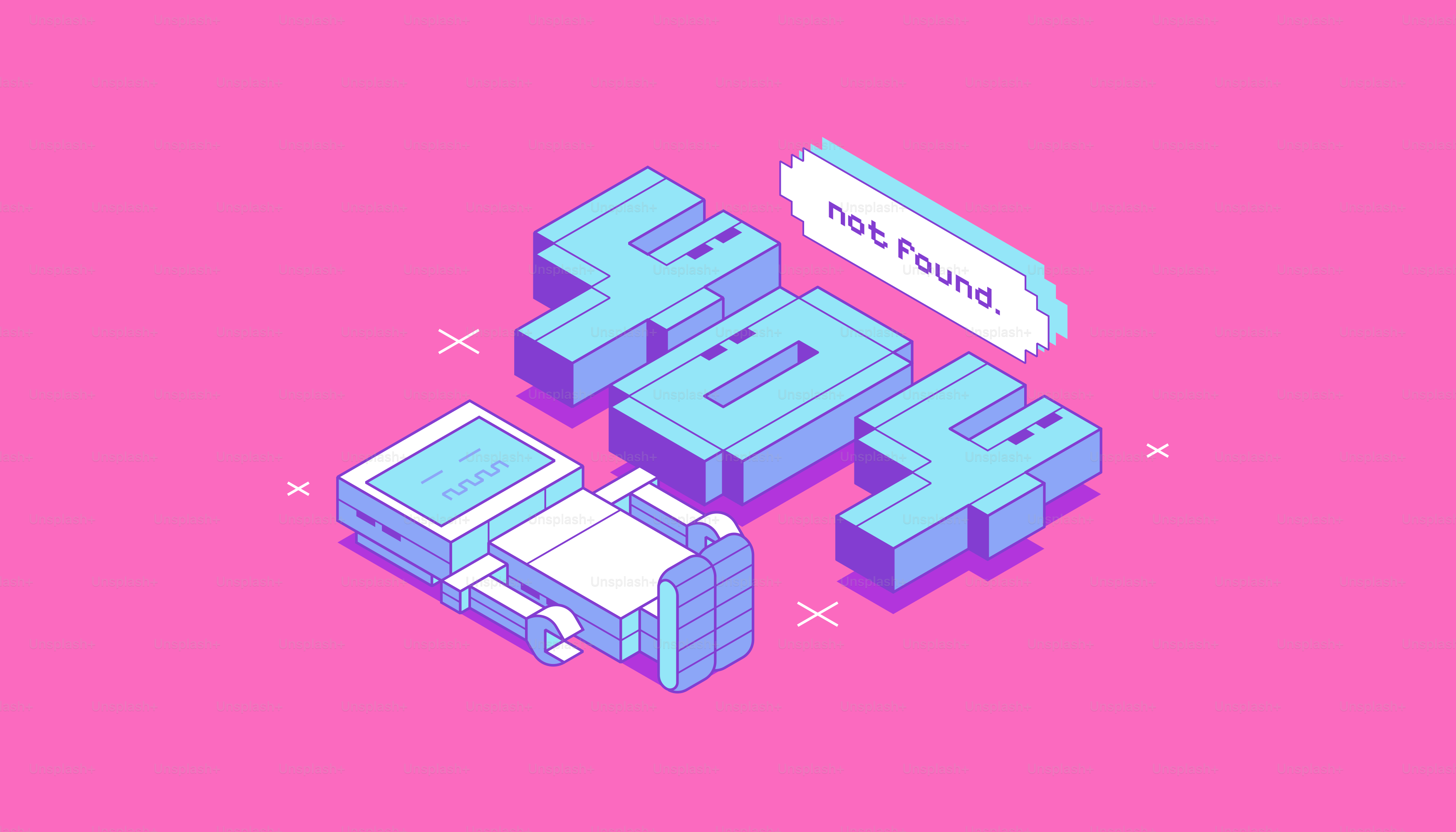 Pixel 404-Fehlermeldung mit Computer