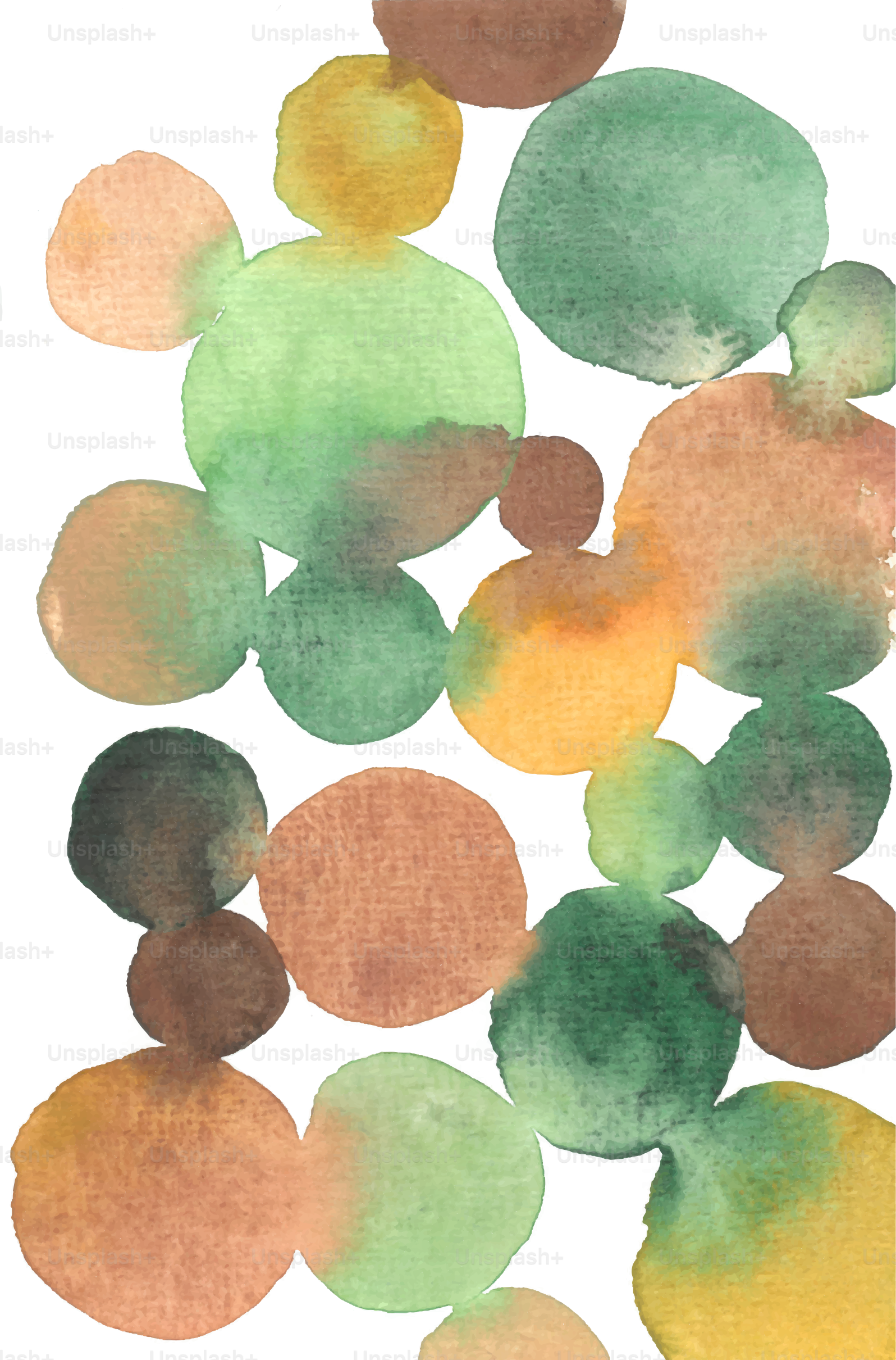 アーストーンの抽象的な水彩画の円