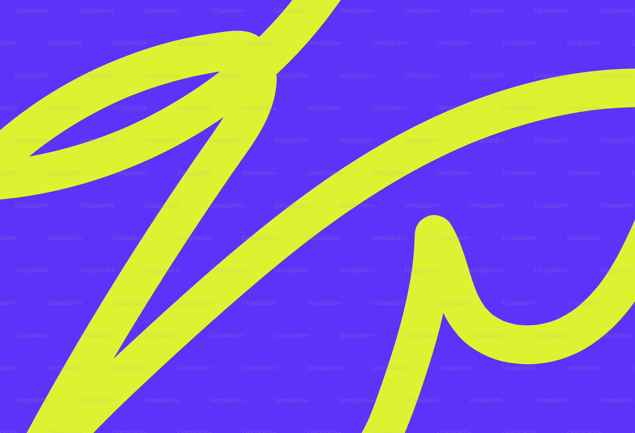 Abstract yellow lines on a purple background